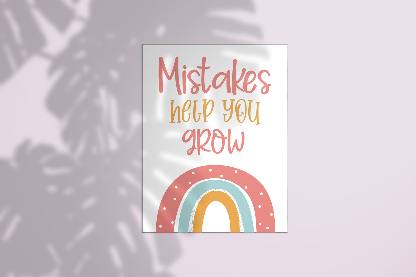 "Mistakes Help You Grow" Posters – Embrace Learning