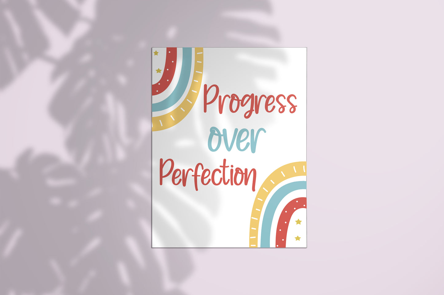 "Progress Over Perfection" Posters – Embrace Growth