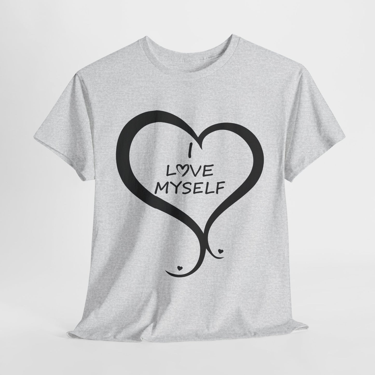 Inspirational Unisex Heavy Cotton Tee - 'I Love Myself'