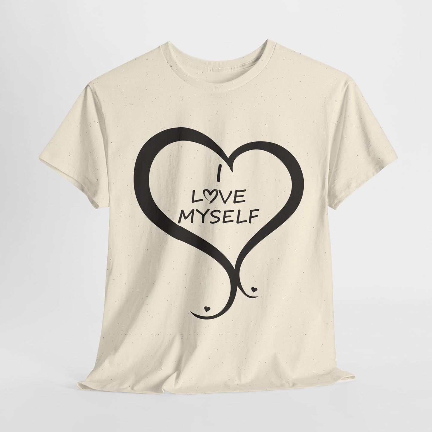 Inspirational Unisex Heavy Cotton Tee - 'I Love Myself'
