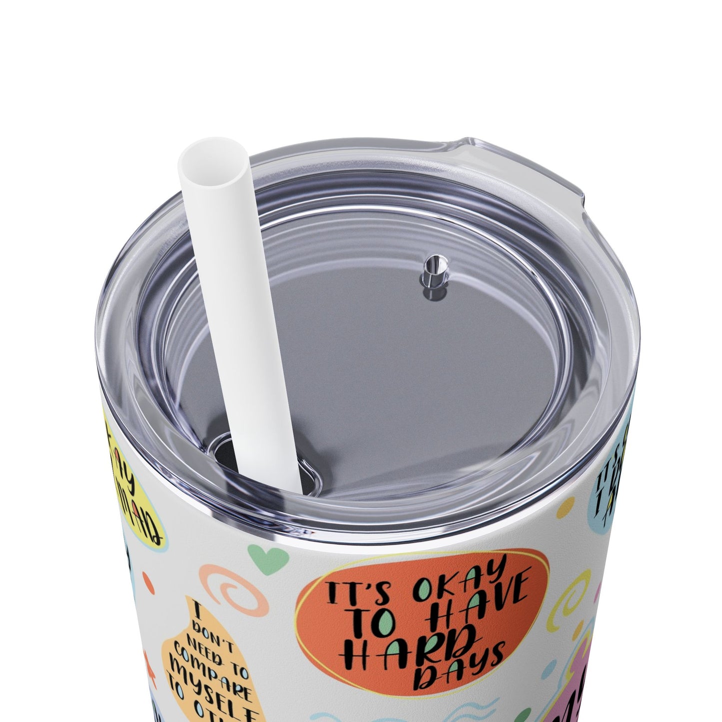 My Mental Breakdown Cup-Bohemian Art Skinny Tumbler - 20oz with Straw, Inspirational Quote