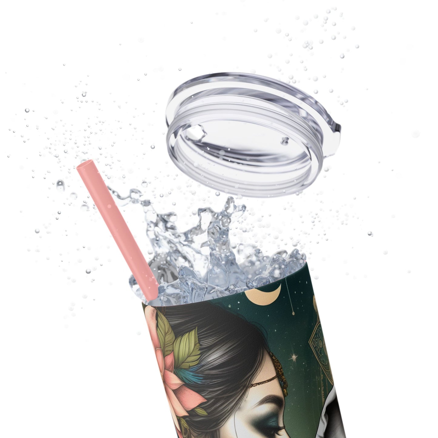 You are enough -Affirmation Art Skinny Tumbler - 20oz with Straw