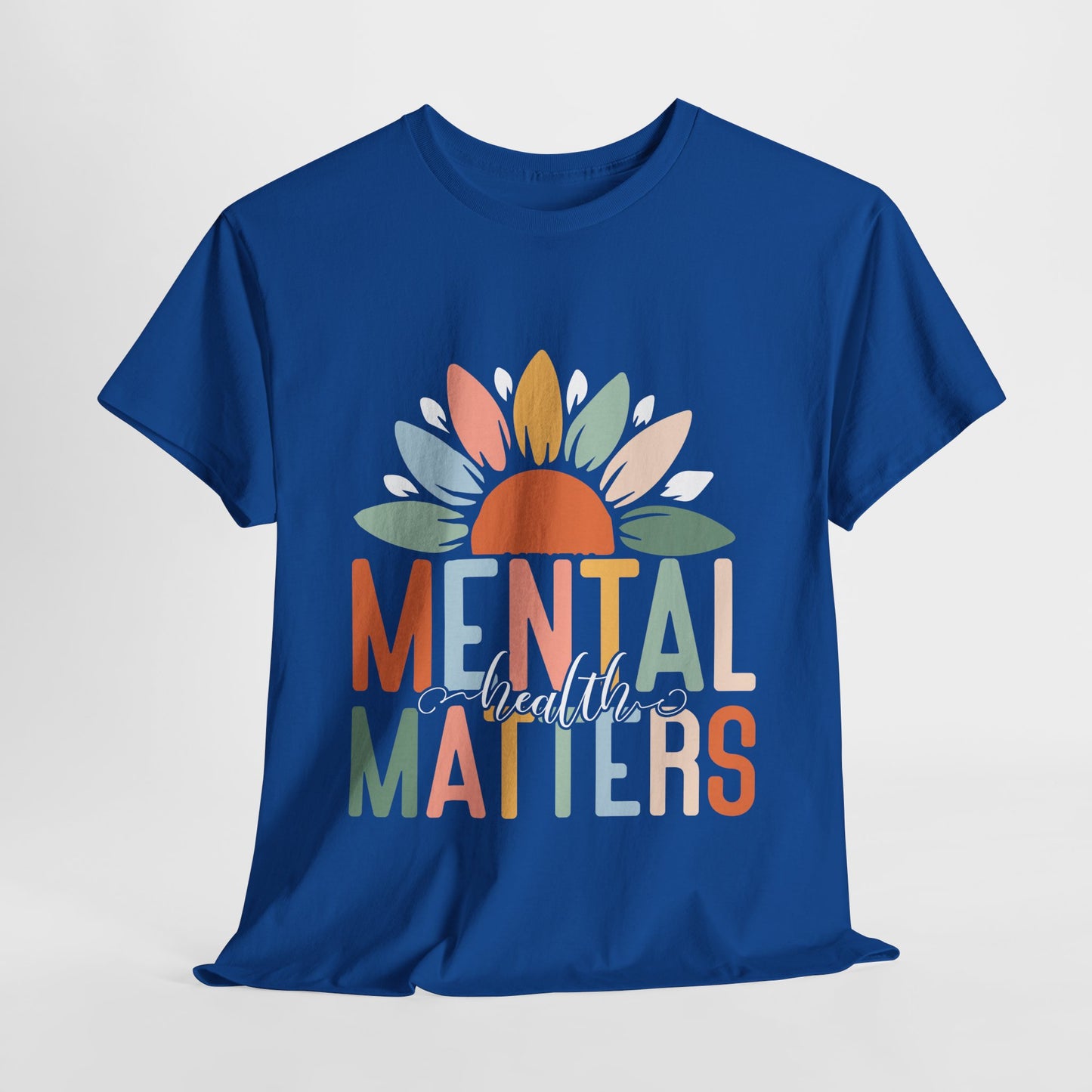 Mental Health Matters-Sunflower Design-Heavy Cotton Tee
