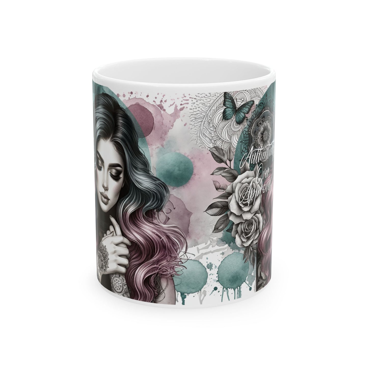 Authenticity over approval affirmation Mug, (11oz, 15oz)