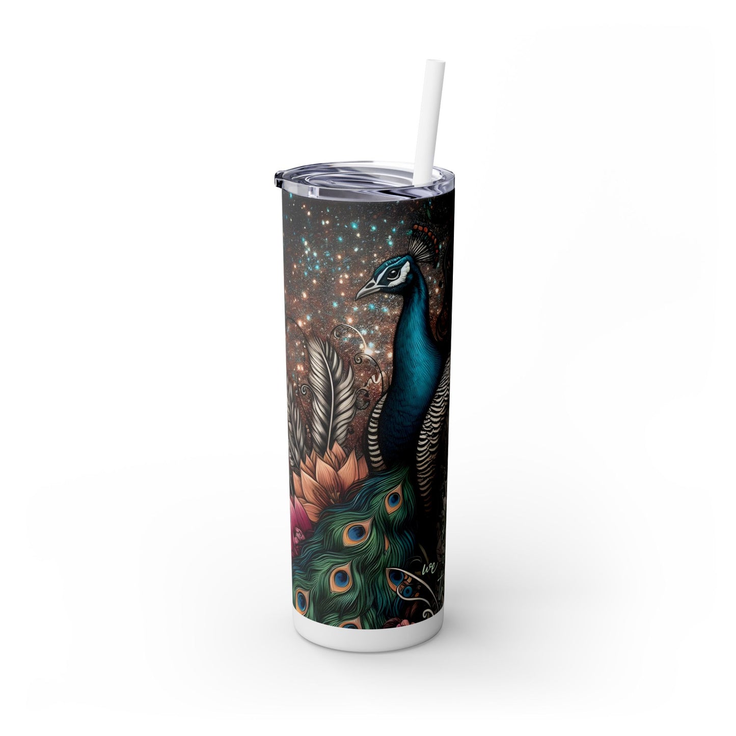 We can endure much more -Affirmation Art Skinny Tumbler - 20oz with Straw
