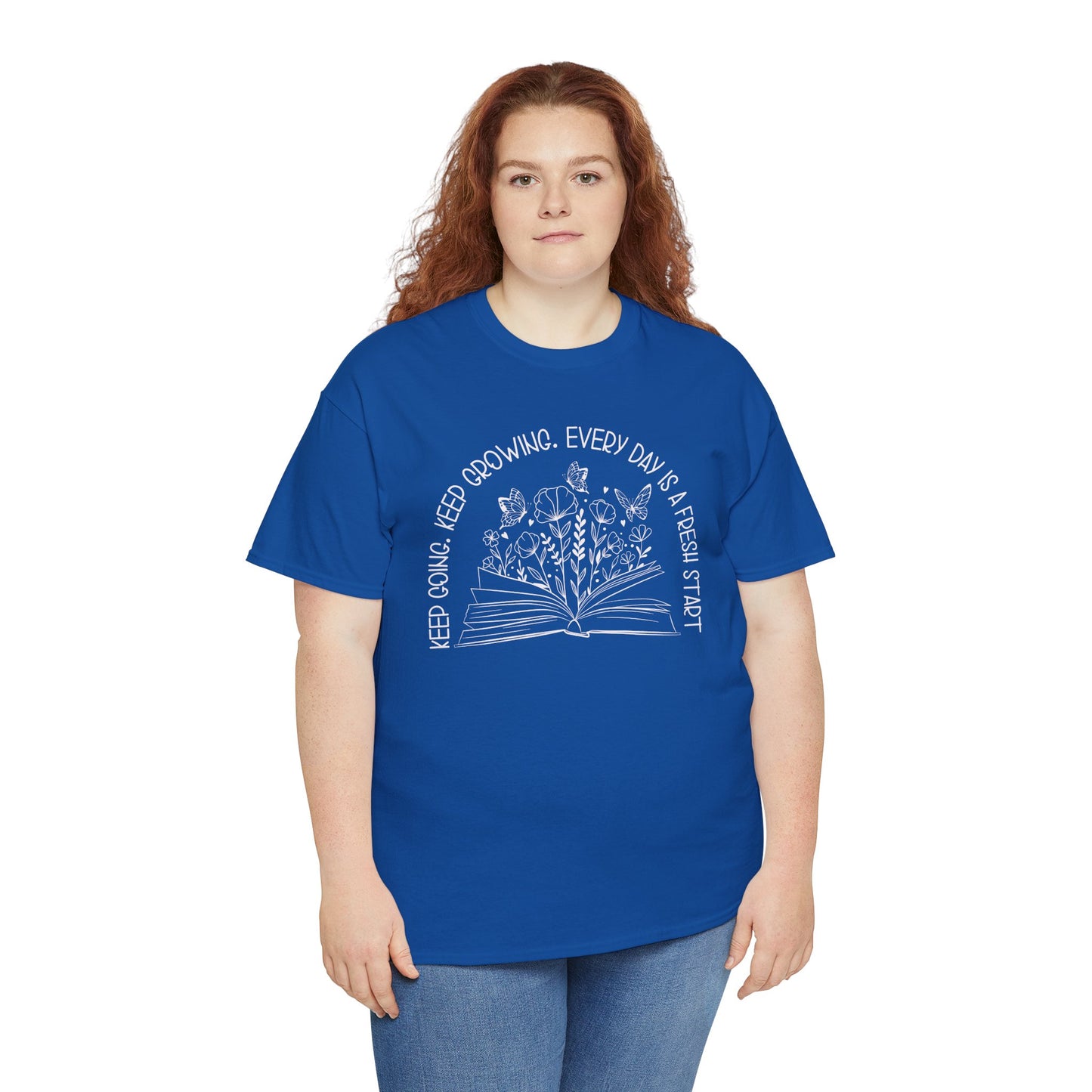 Keep going Keep growing Heavy Cotton Tee
