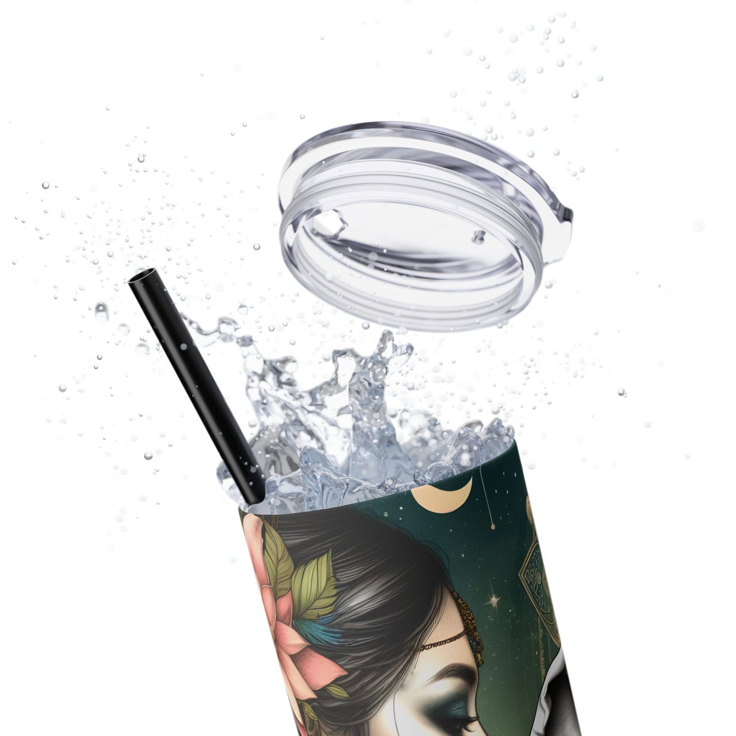 You are enough -Affirmation Art Skinny Tumbler - 20oz with Straw
