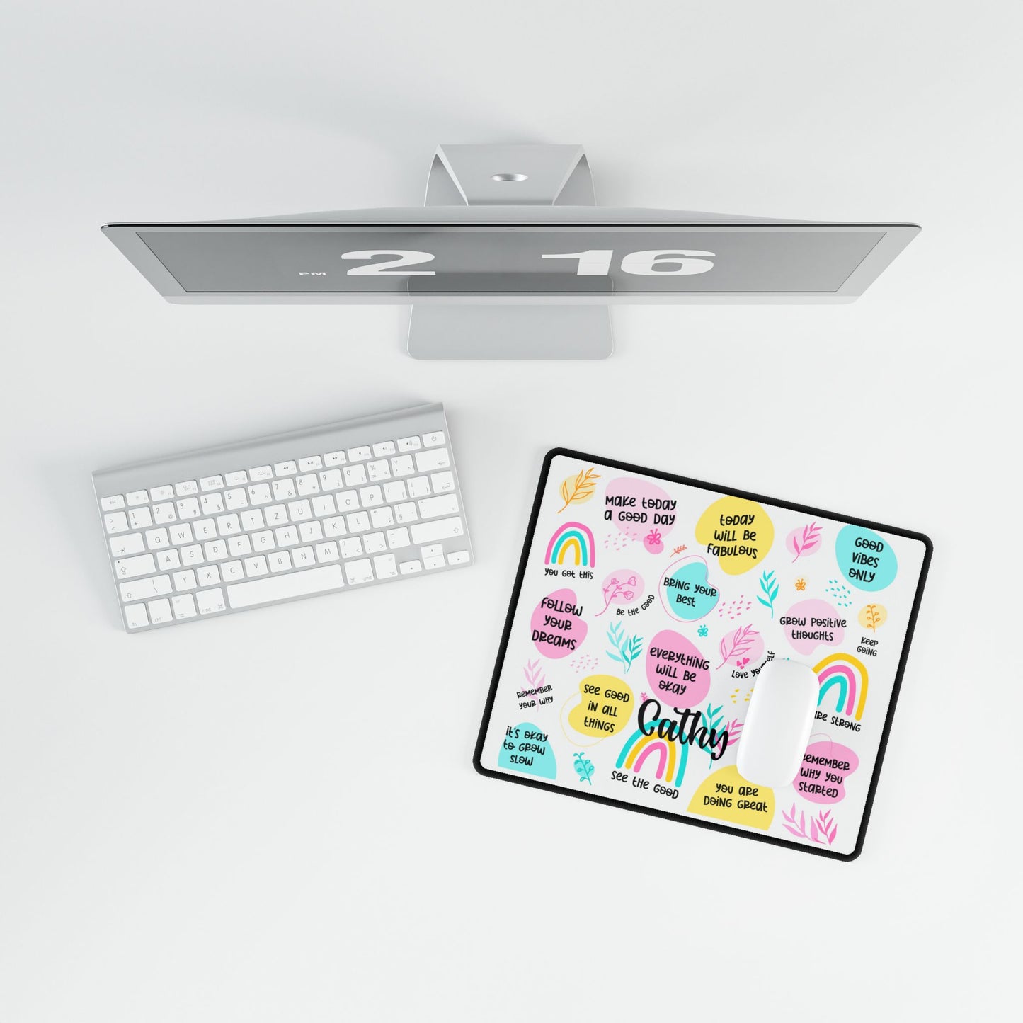 Be Kind to yourself -My Affirmations Mouse Pad -Customisable (Rectangle)