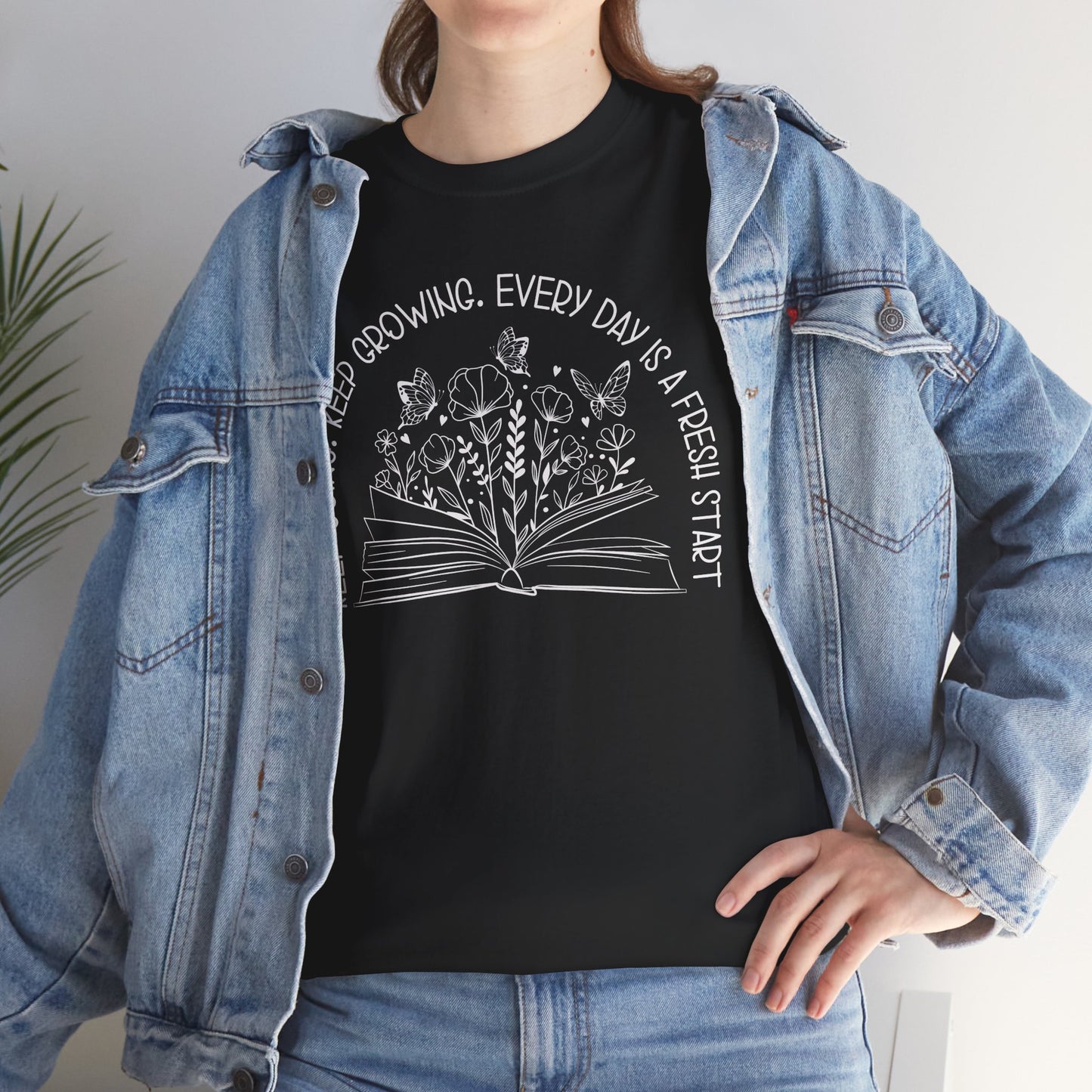 Keep going Keep growing Heavy Cotton Tee