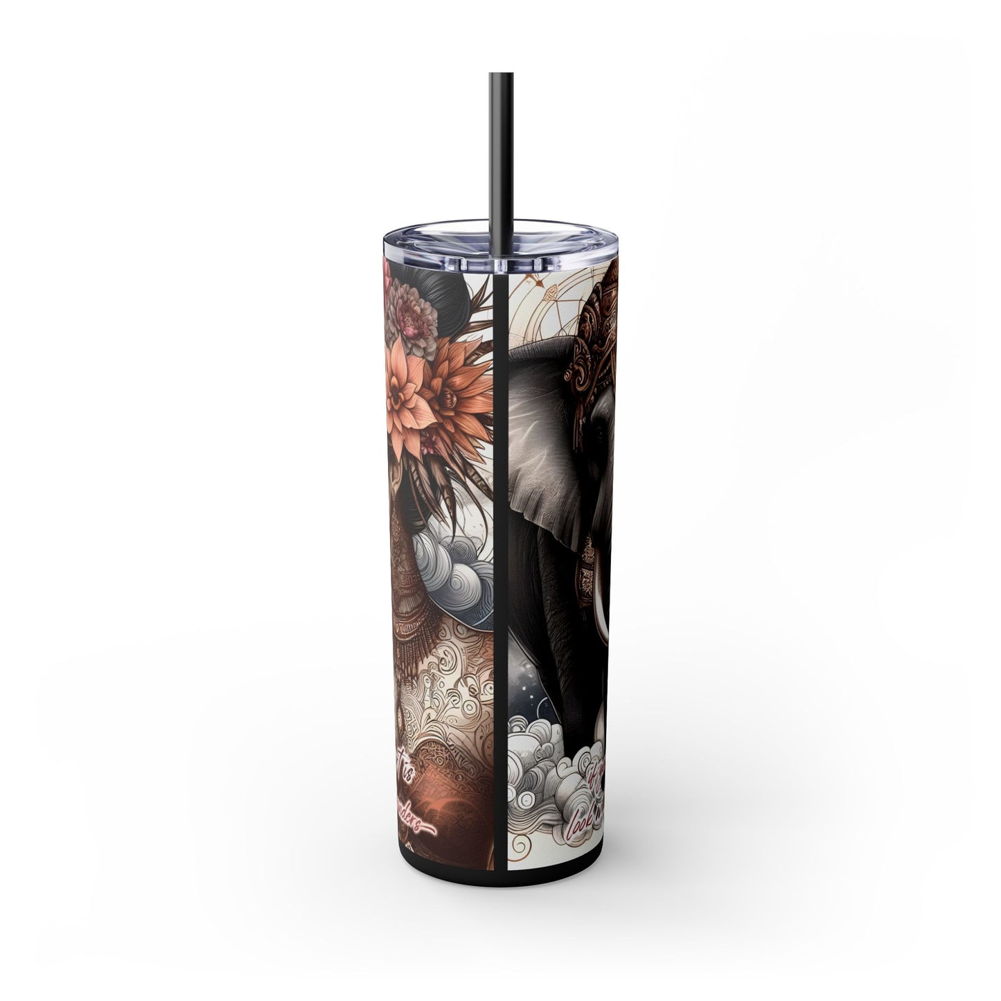 Where your heart is -Affirmation Art Skinny Tumbler - 20oz with Straw