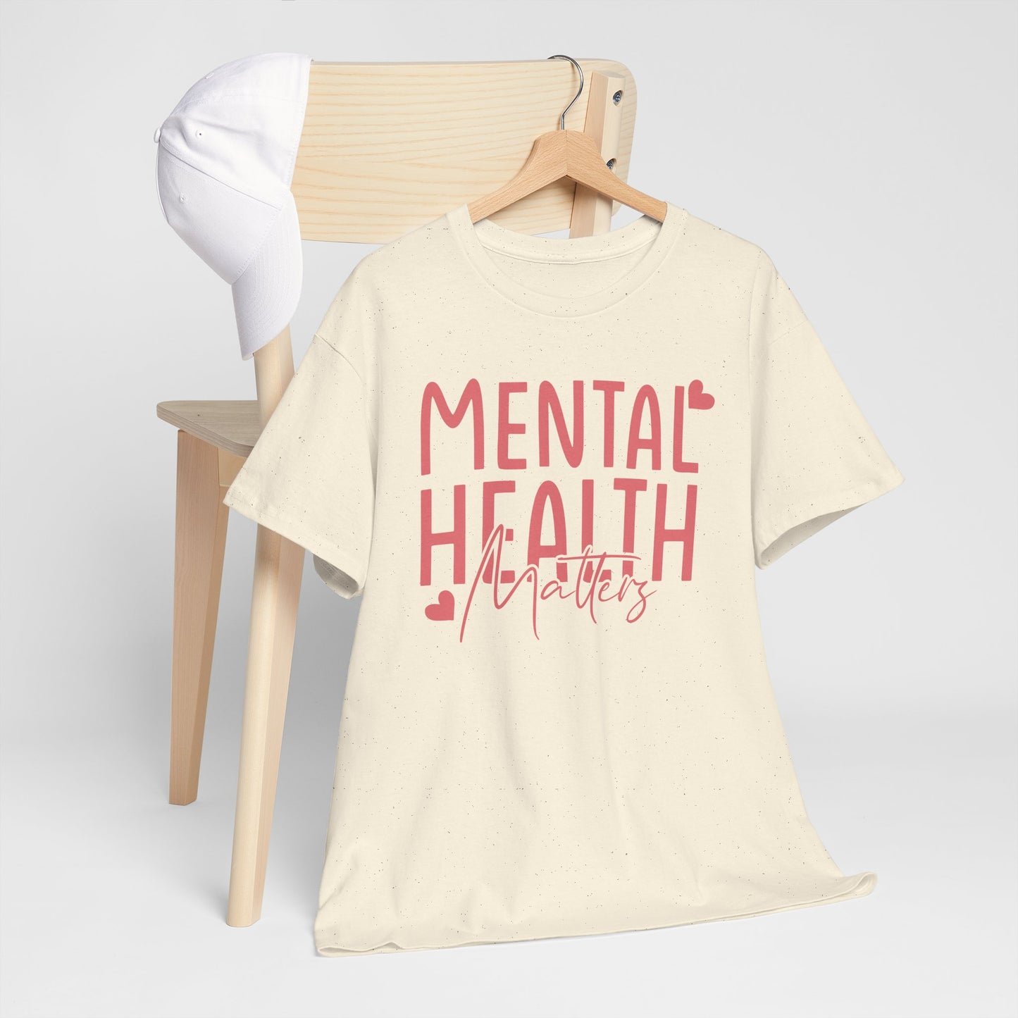 Mental Health Matters-Heart-Heavy Cotton Tee