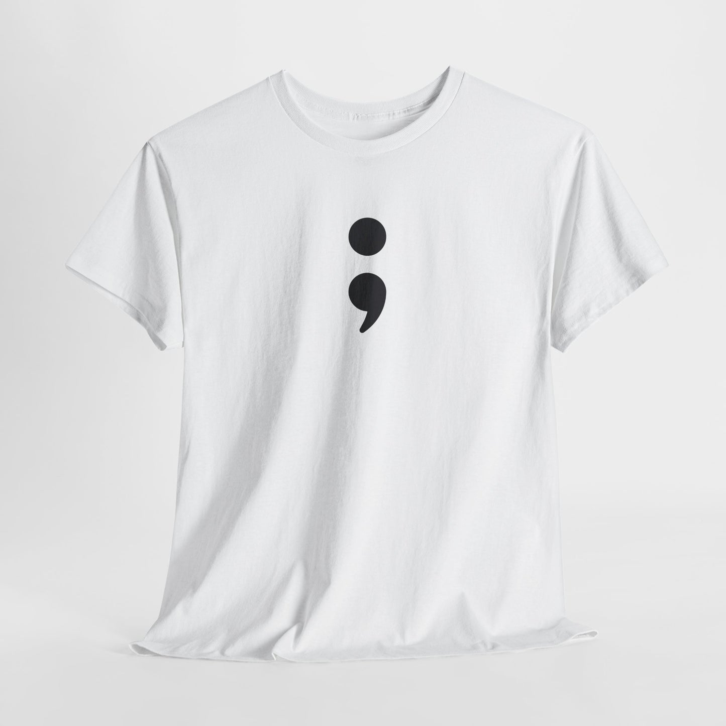 Semi Colon-Suicide Prevention Awareness-Heavy Cotton Tee