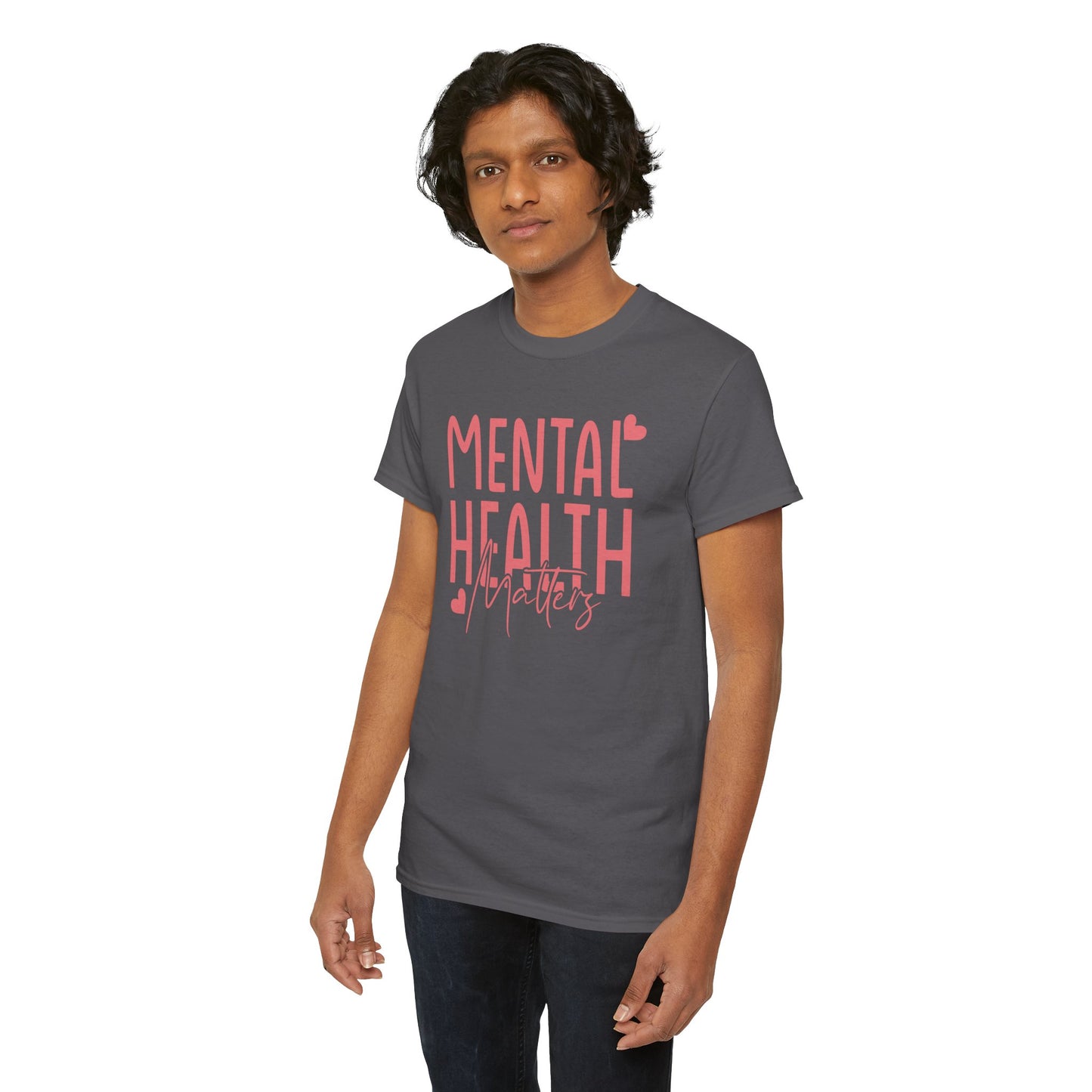 Mental Health Matters-Heart-Heavy Cotton Tee