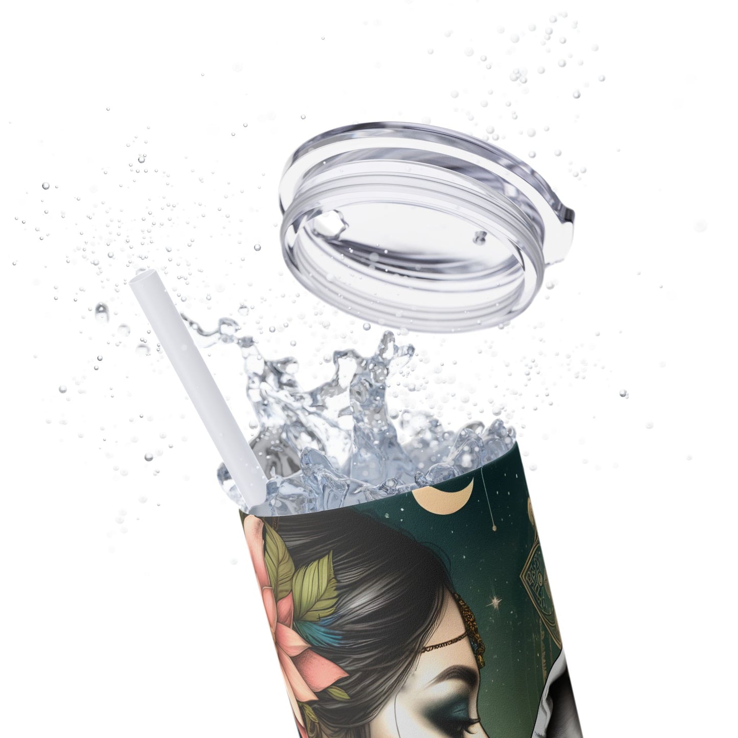 You are enough -Affirmation Art Skinny Tumbler - 20oz with Straw