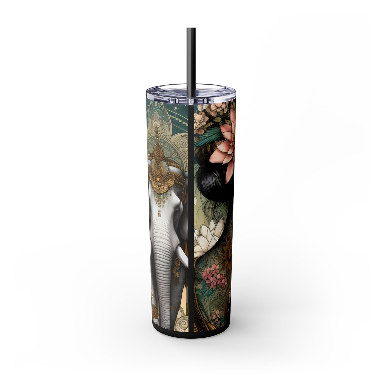 You are enough -Affirmation Art Skinny Tumbler - 20oz with Straw