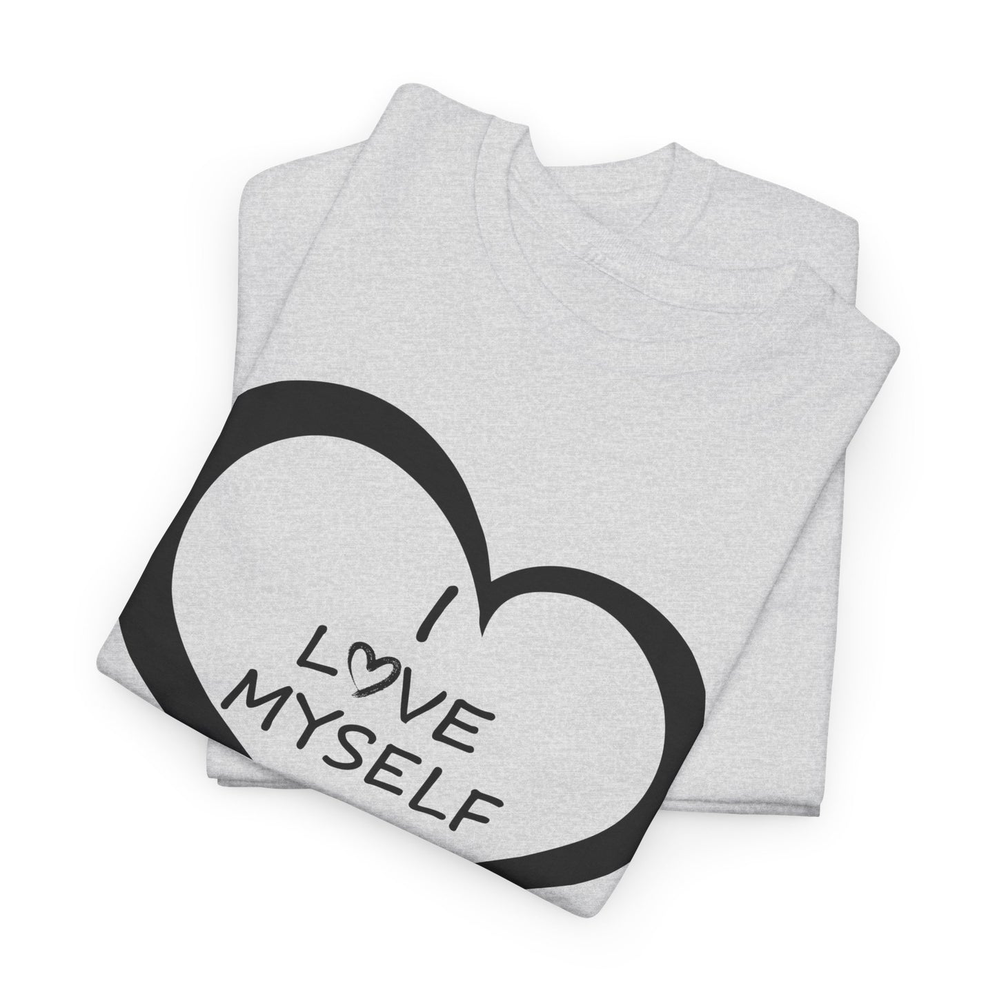 Inspirational Unisex Heavy Cotton Tee - 'I Love Myself'