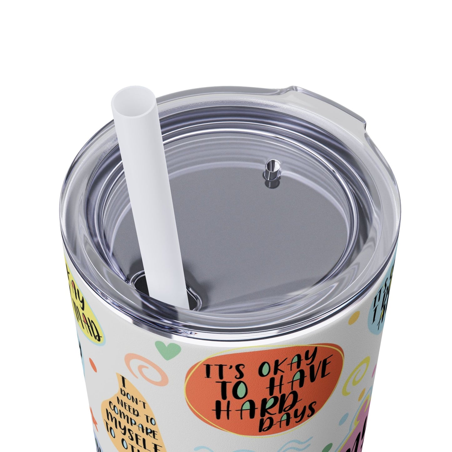 My Mental Breakdown Cup-Bohemian Art Skinny Tumbler - 20oz with Straw, Inspirational Quote
