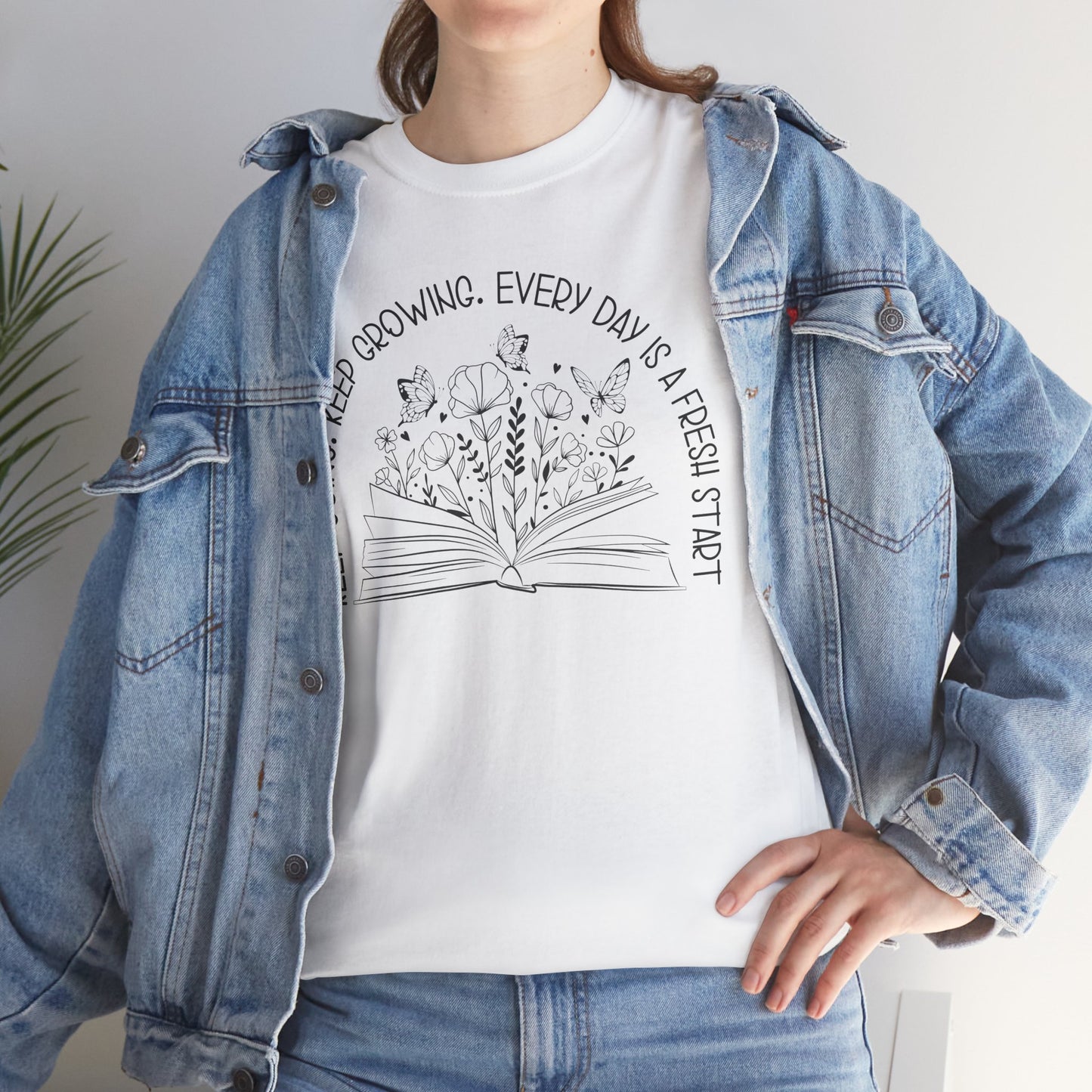 Keep going Keep growing Heavy Cotton Tee