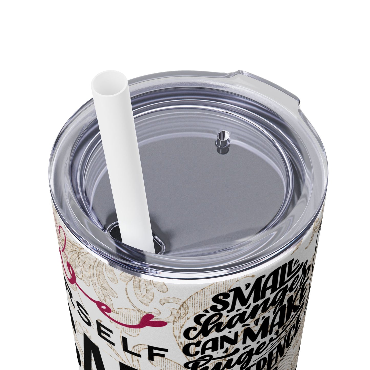 I Can Do It- Self Love Skinny Tumbler with Straw, 20oz