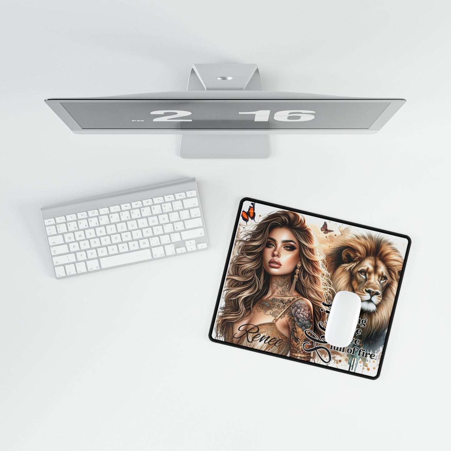 Strong Brave Fierce-Full of Fire-Customisable Desk Mats