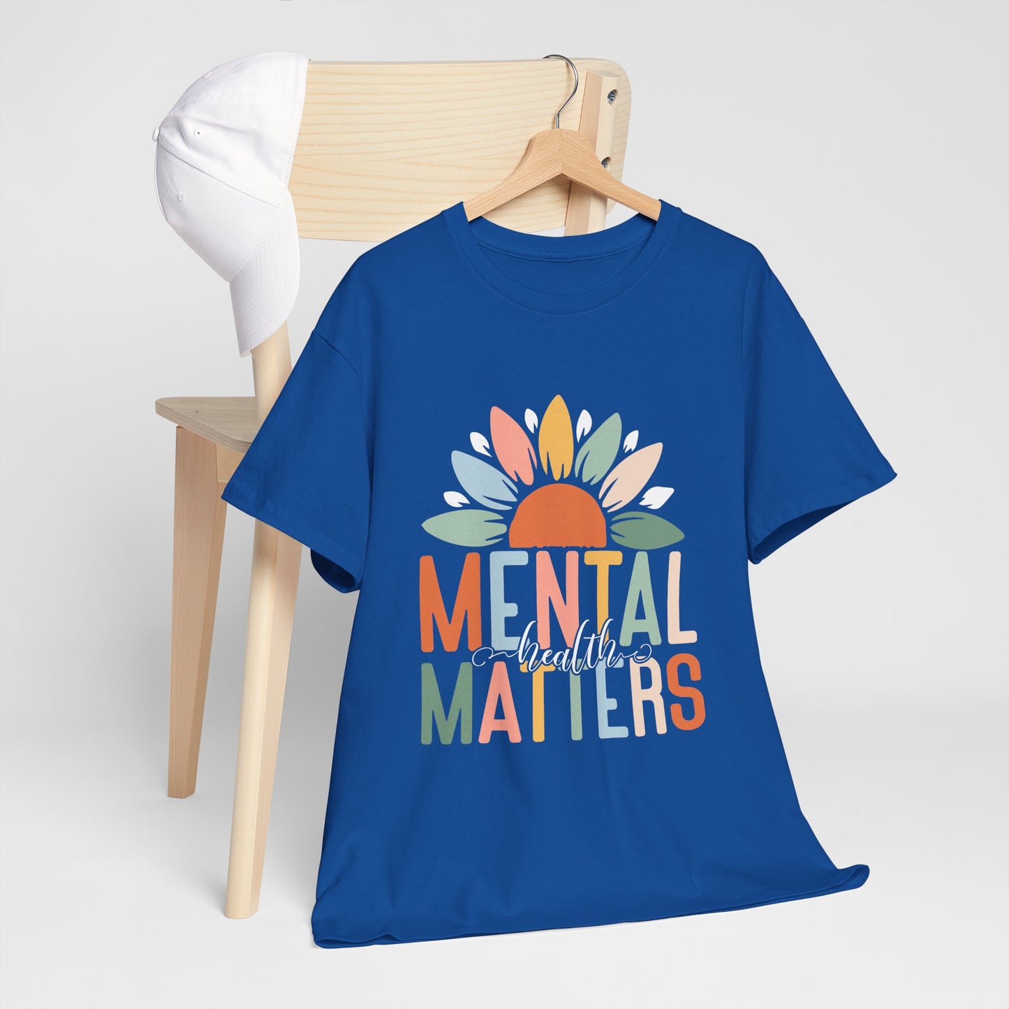 Mental Health Matters-Sunflower Design-Heavy Cotton Tee