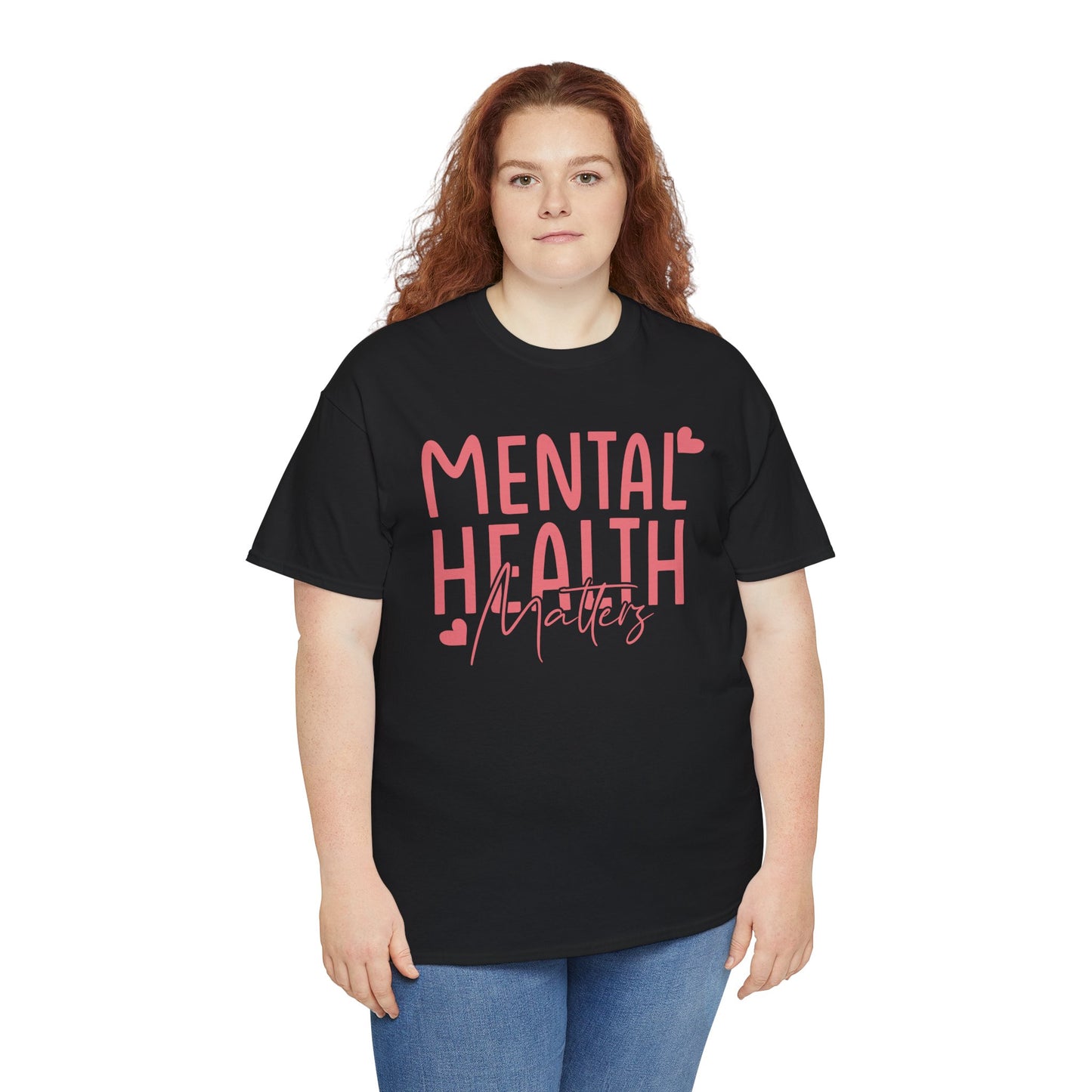 Mental Health Matters-Heart-Heavy Cotton Tee