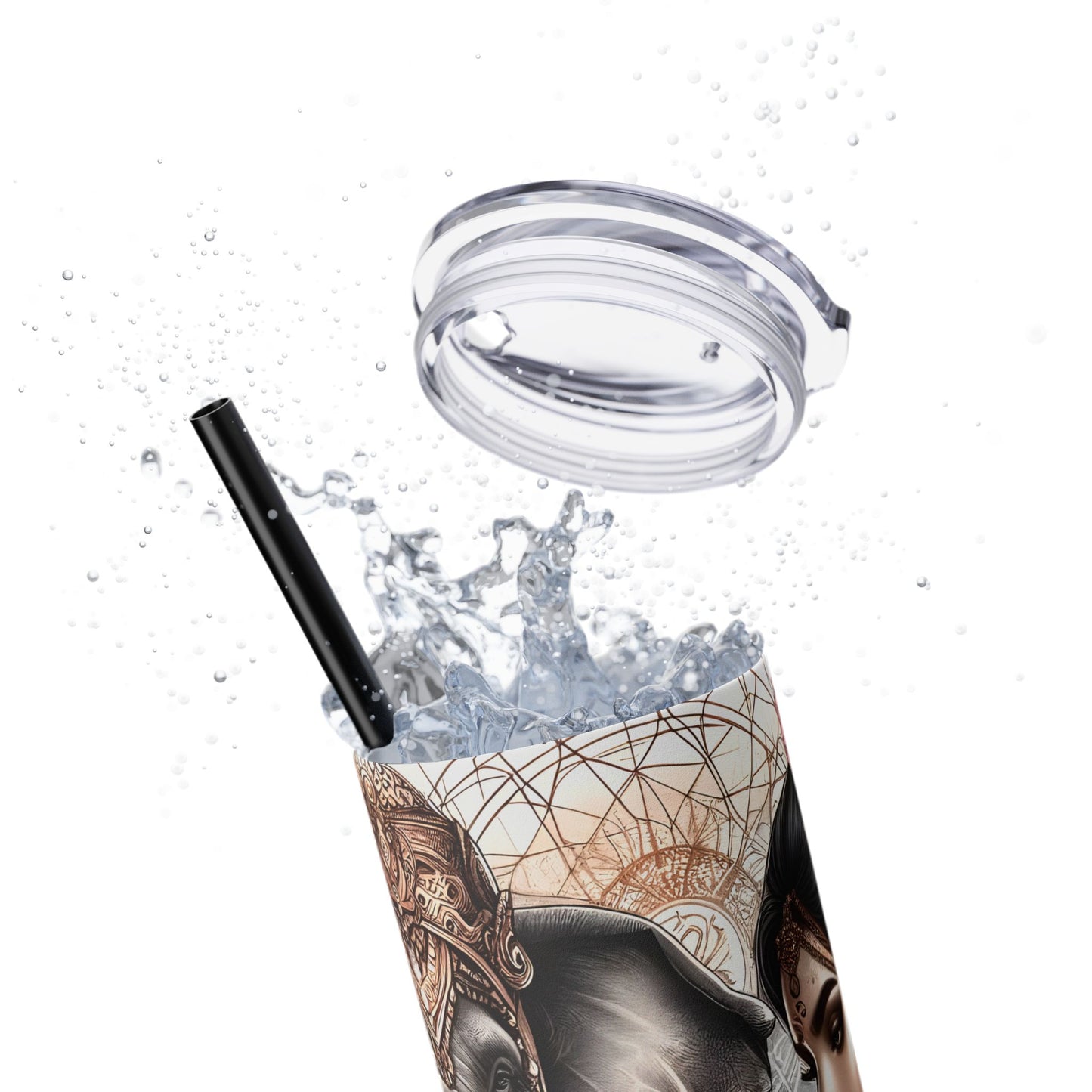 Where your heart is -Affirmation Art Skinny Tumbler - 20oz with Straw