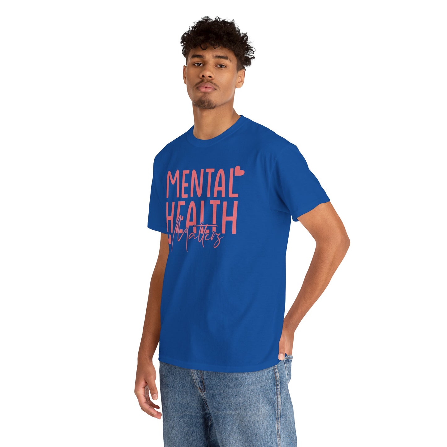 Mental Health Matters-Heart-Heavy Cotton Tee