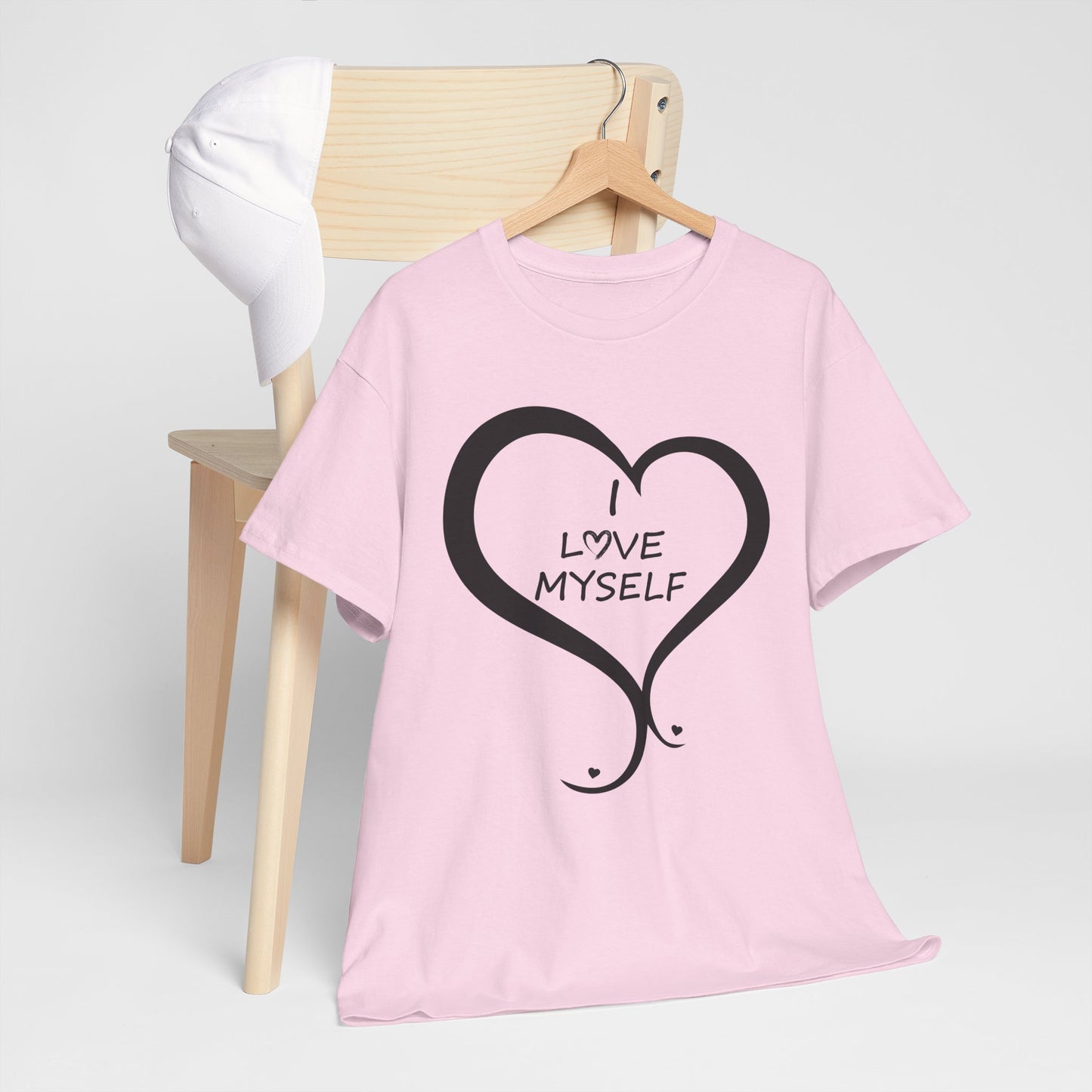 Inspirational Unisex Heavy Cotton Tee - 'I Love Myself'