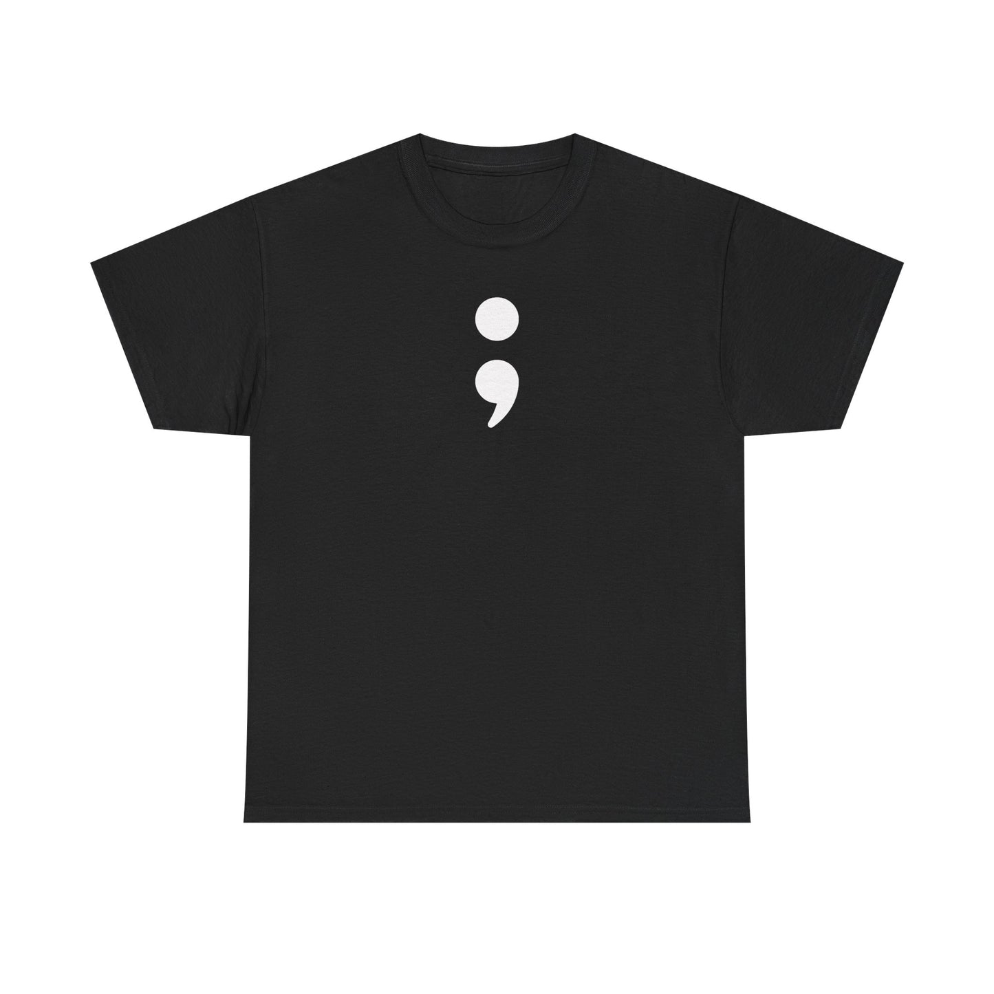 Semi Colon-Suicide Prevention Awareness-Heavy Cotton Tee