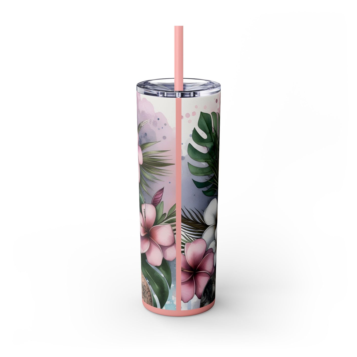 Im Thankful for thelove in my life -Affirmation Art Skinny Tumbler - 20oz with Straw