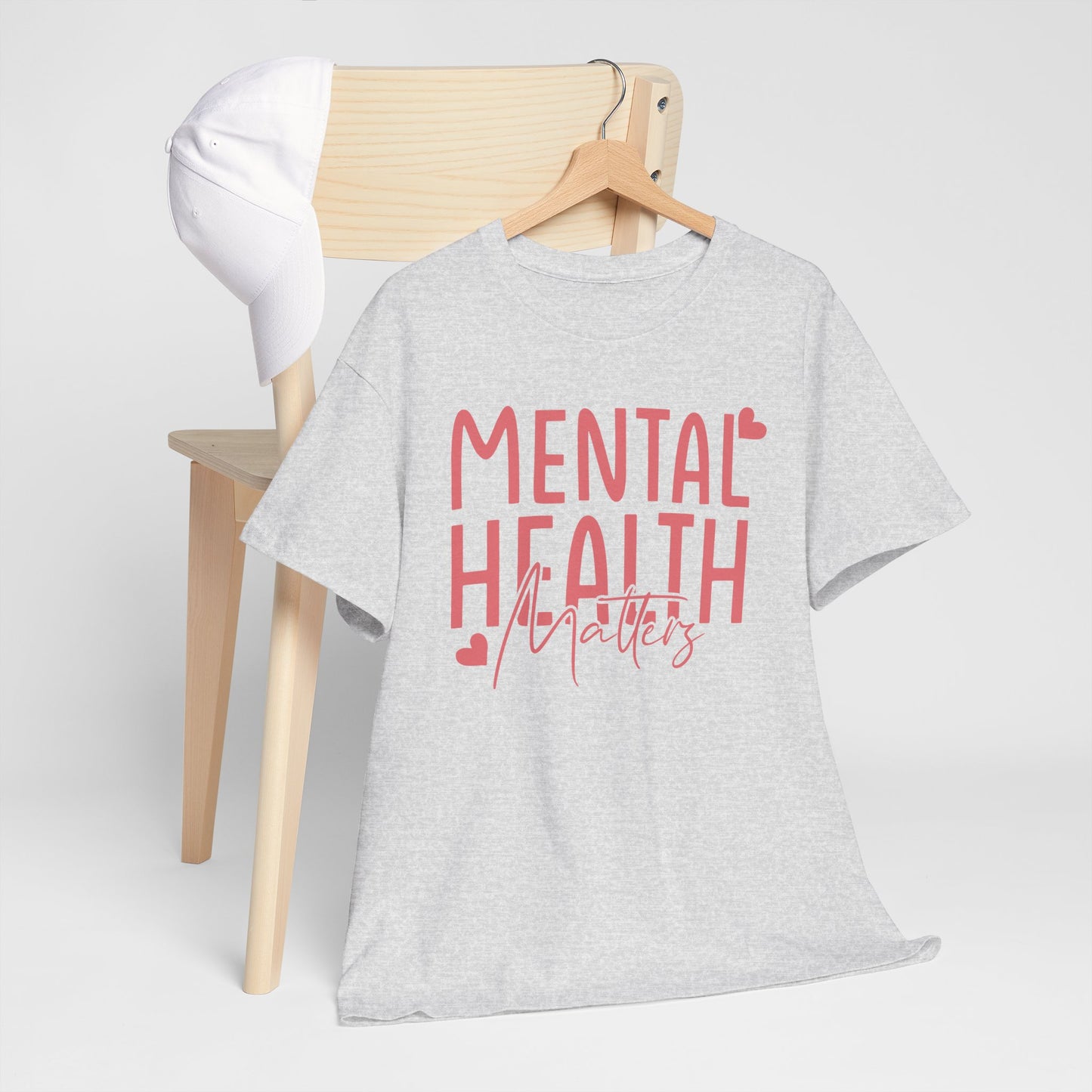 Mental Health Matters-Heart-Heavy Cotton Tee