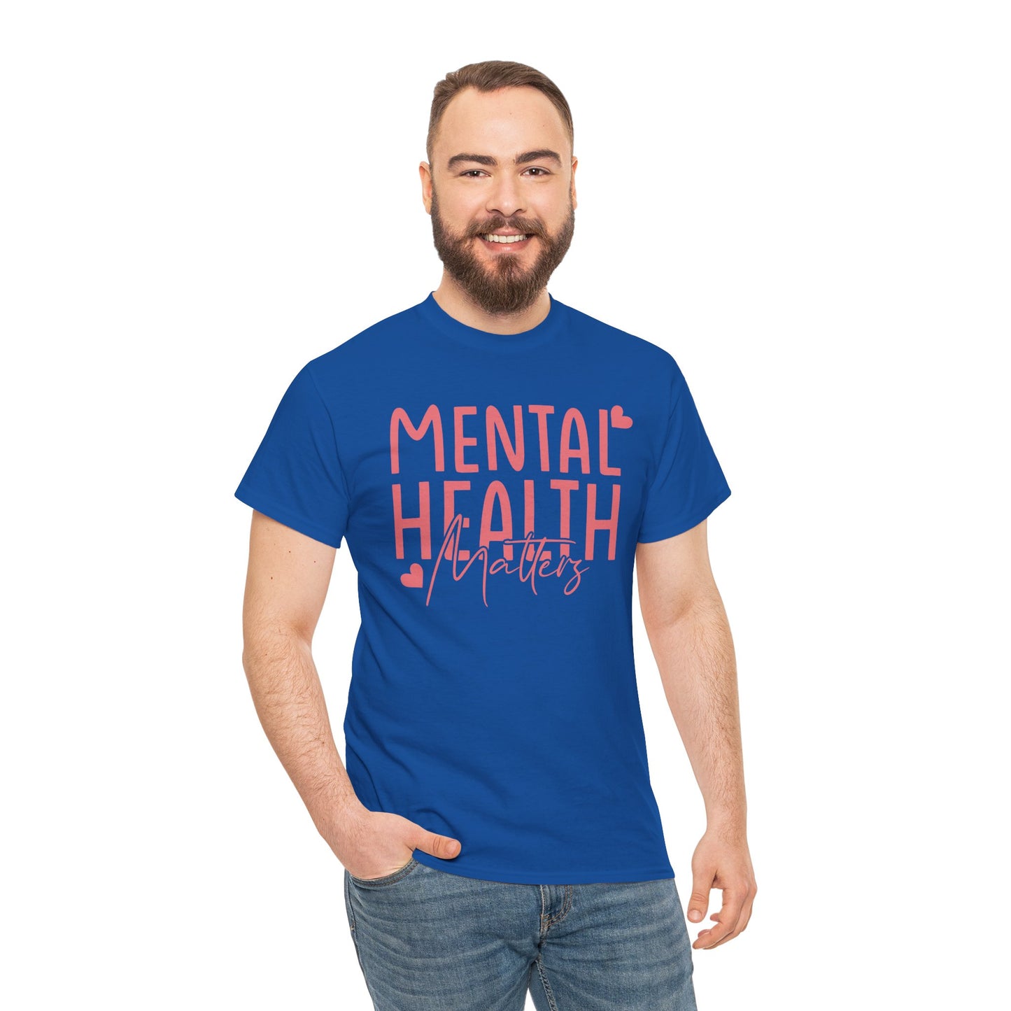 Mental Health Matters-Heart-Heavy Cotton Tee