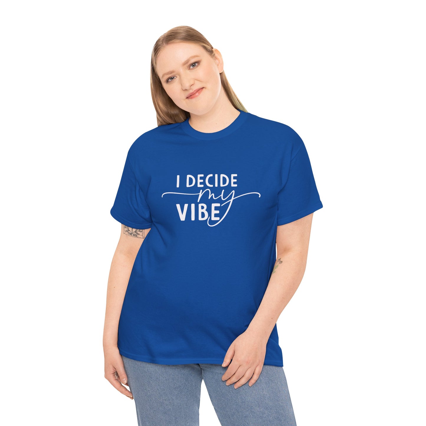 I Decide my vibe Unisex Heavy Cotton Tee