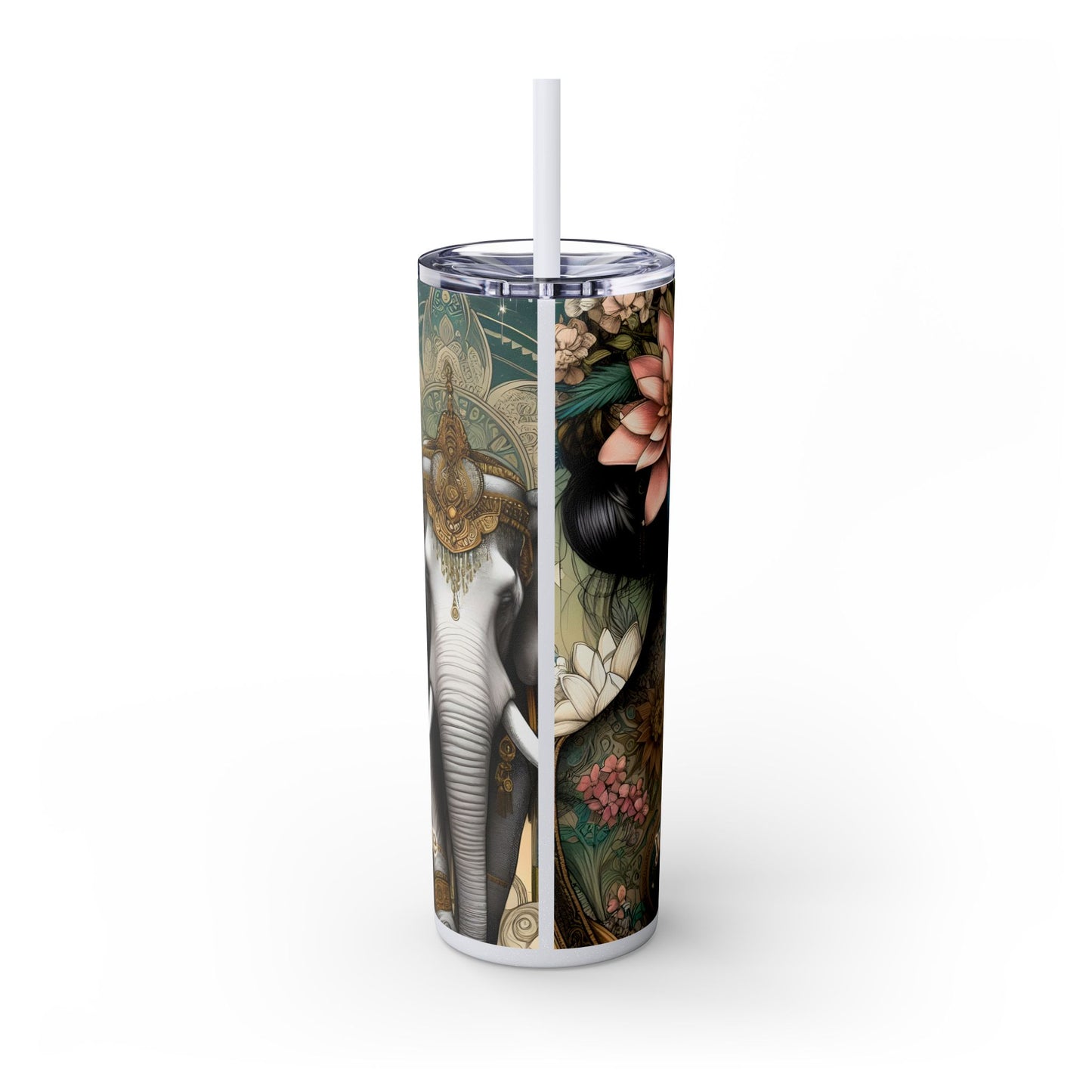 You are enough -Affirmation Art Skinny Tumbler - 20oz with Straw