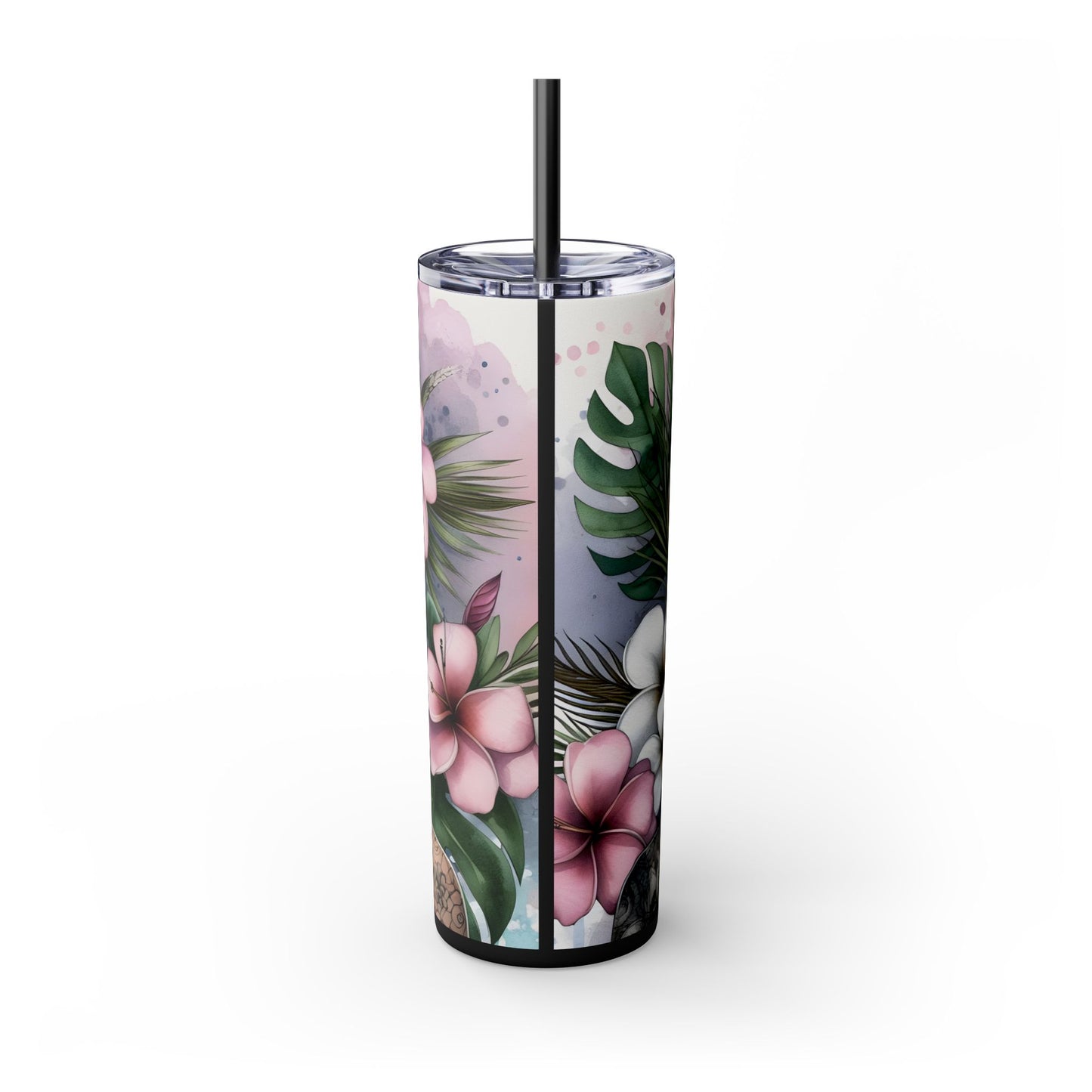 Im Thankful for thelove in my life -Affirmation Art Skinny Tumbler - 20oz with Straw
