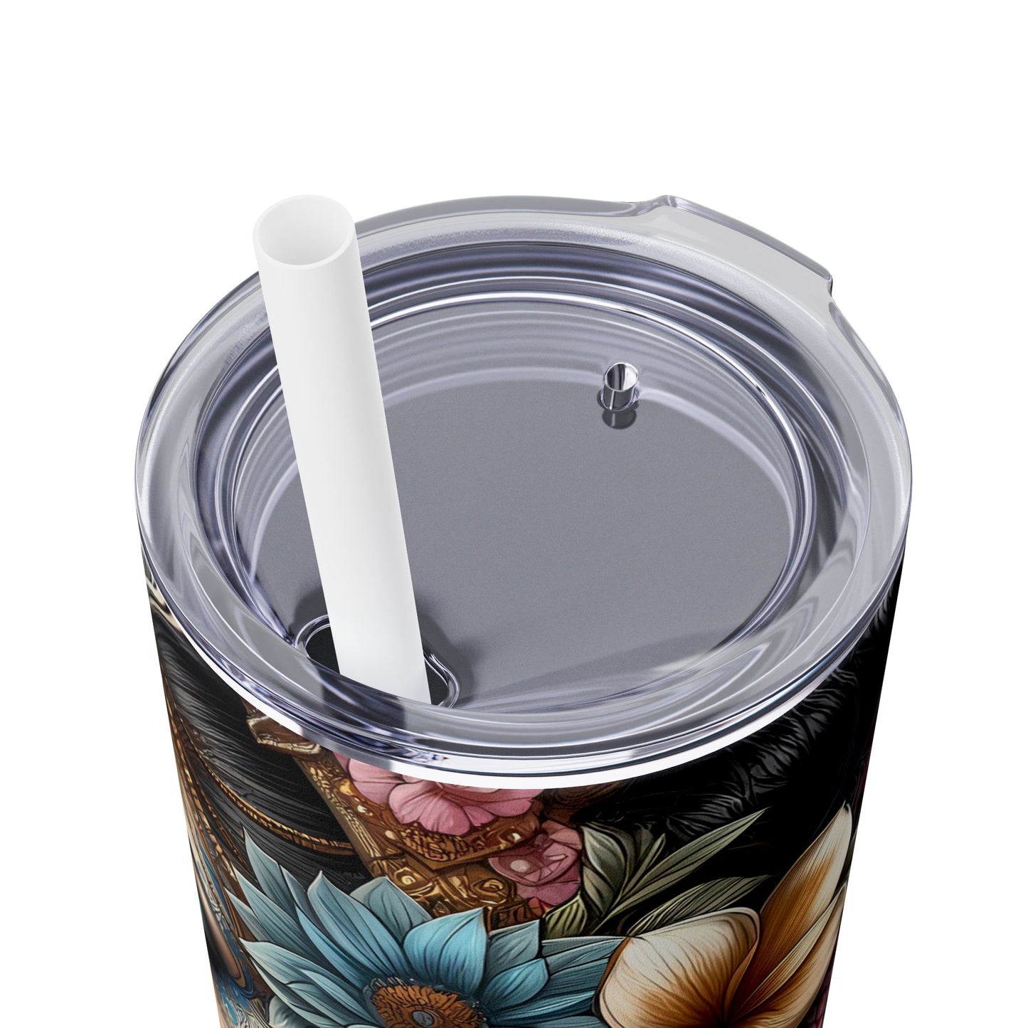 Im freeing myself from doubt and fear-Affirmation Art Skinny Tumbler - 20oz with Straw