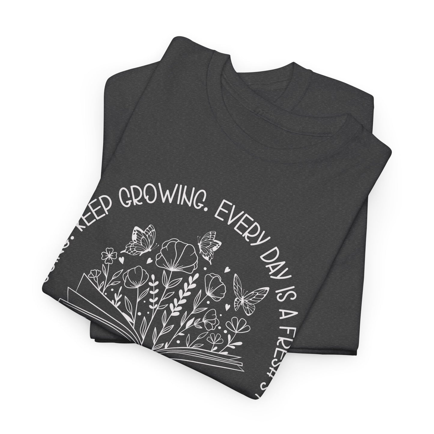 Keep going Keep growing Heavy Cotton Tee