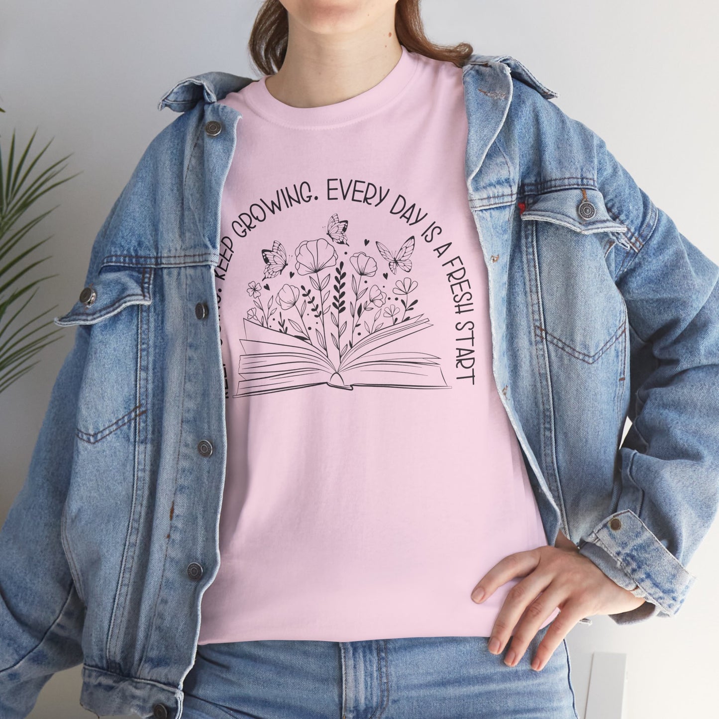 Keep going Keep growing Heavy Cotton Tee