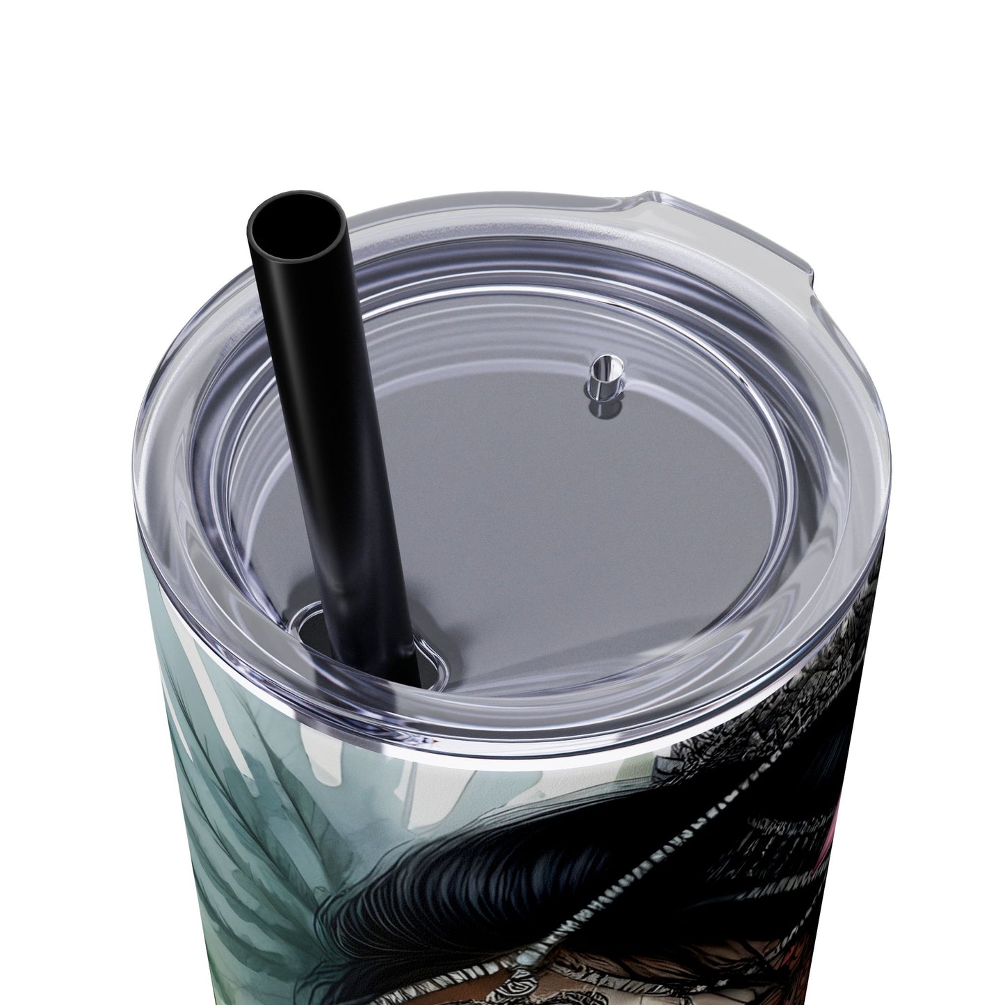 Healing is within your reach-Affirmation Art Skinny Tumbler - 20oz with Straw, Inspirational Quote