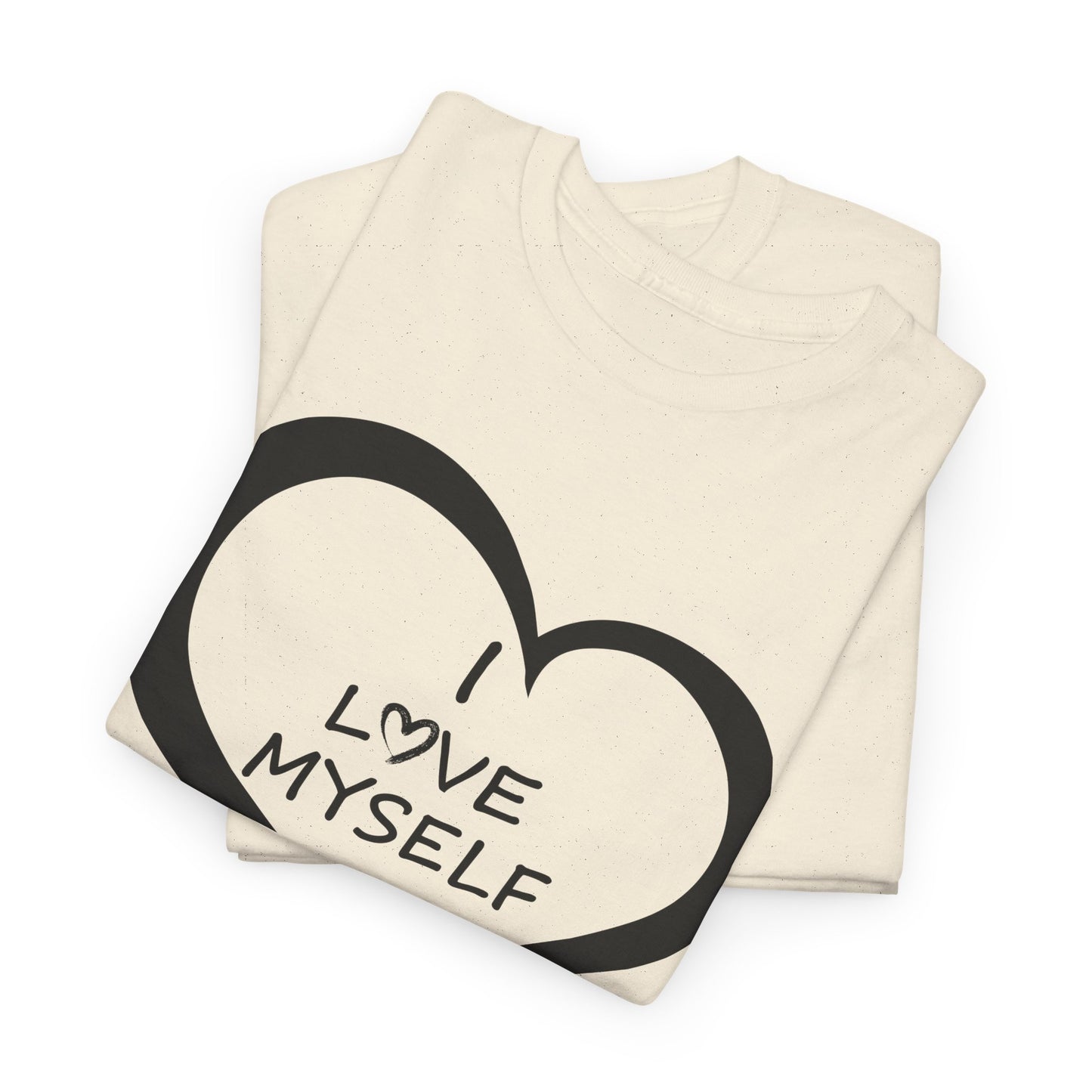Inspirational Unisex Heavy Cotton Tee - 'I Love Myself'