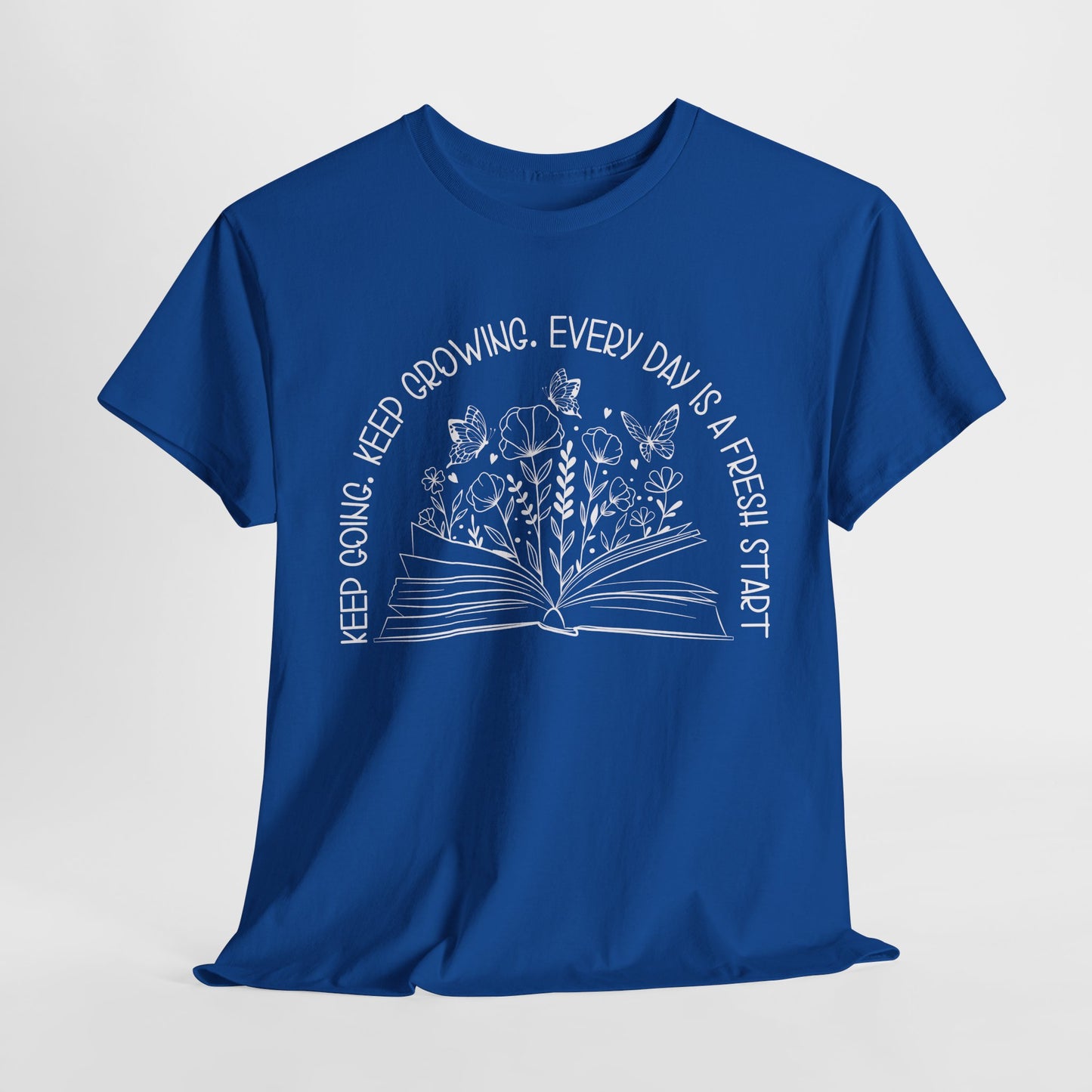 Keep going Keep growing Heavy Cotton Tee