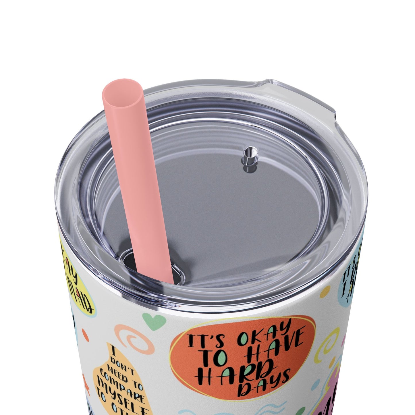 My Mental Breakdown Cup-Bohemian Art Skinny Tumbler - 20oz with Straw, Inspirational Quote