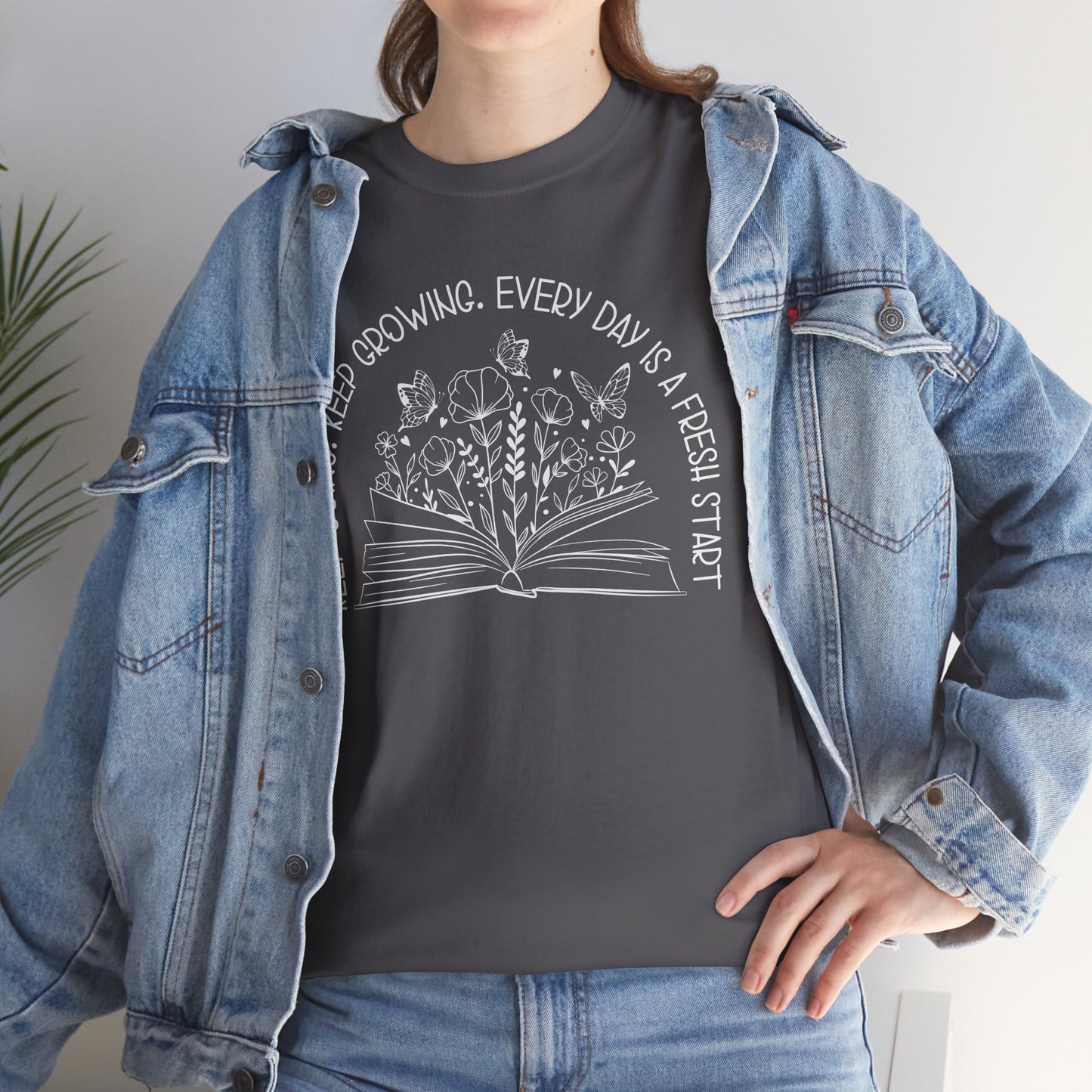 Keep going Keep growing Heavy Cotton Tee