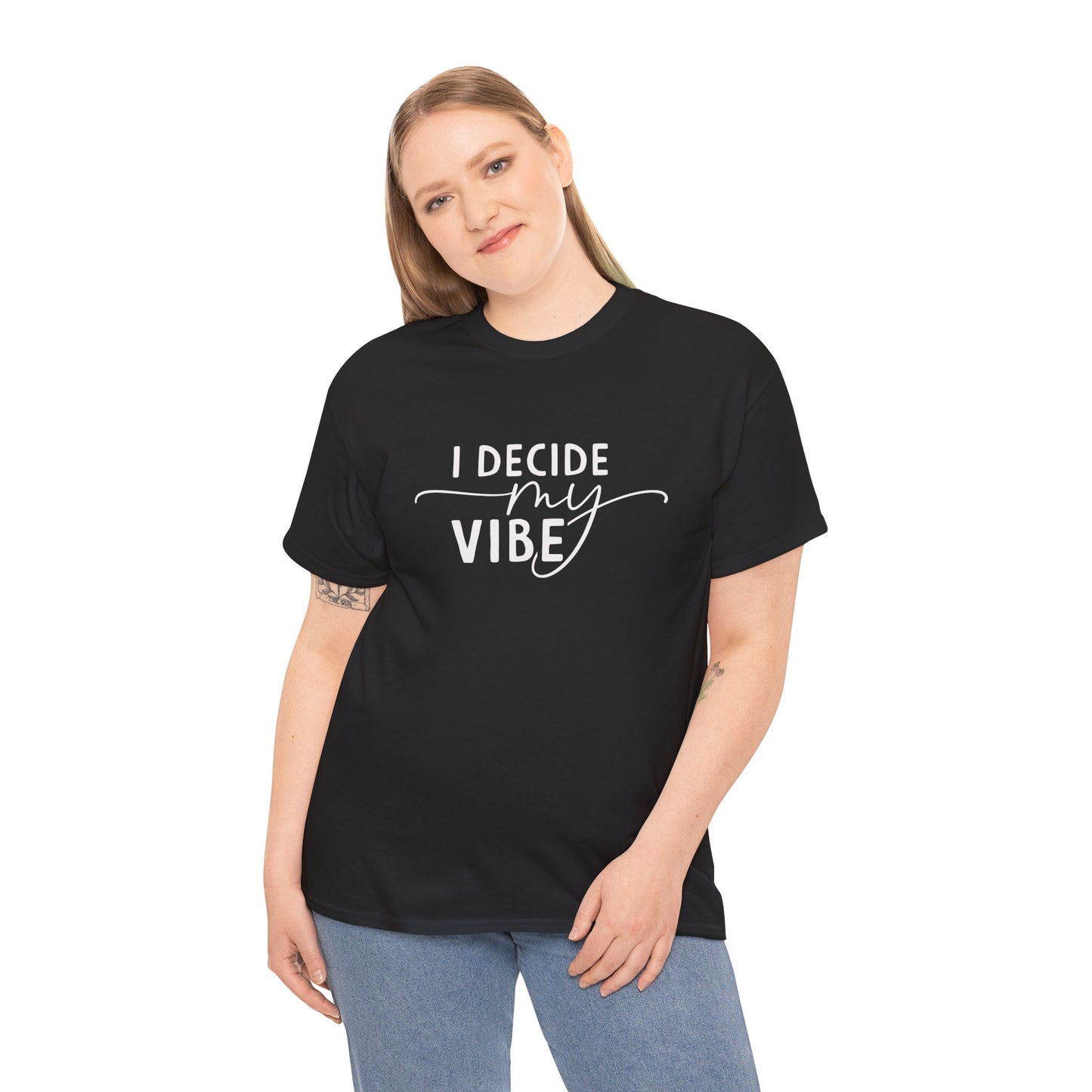 I Decide my vibe Unisex Heavy Cotton Tee