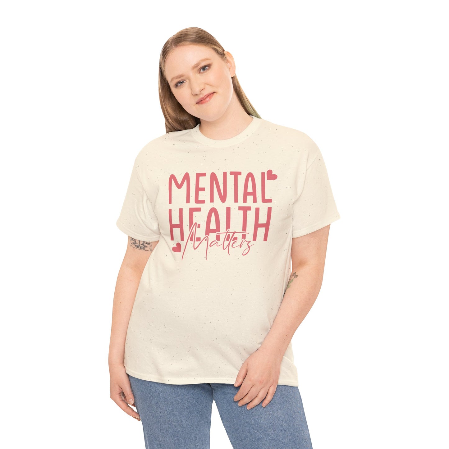 Mental Health Matters-Heart-Heavy Cotton Tee