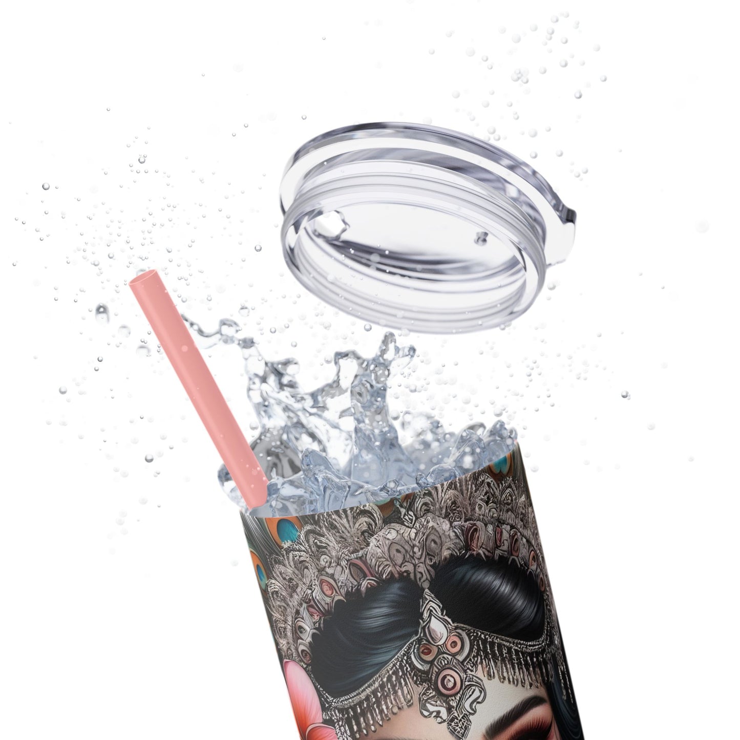 I love today more than yesterday-Affirmation Art Skinny Tumbler - 20oz with Straw