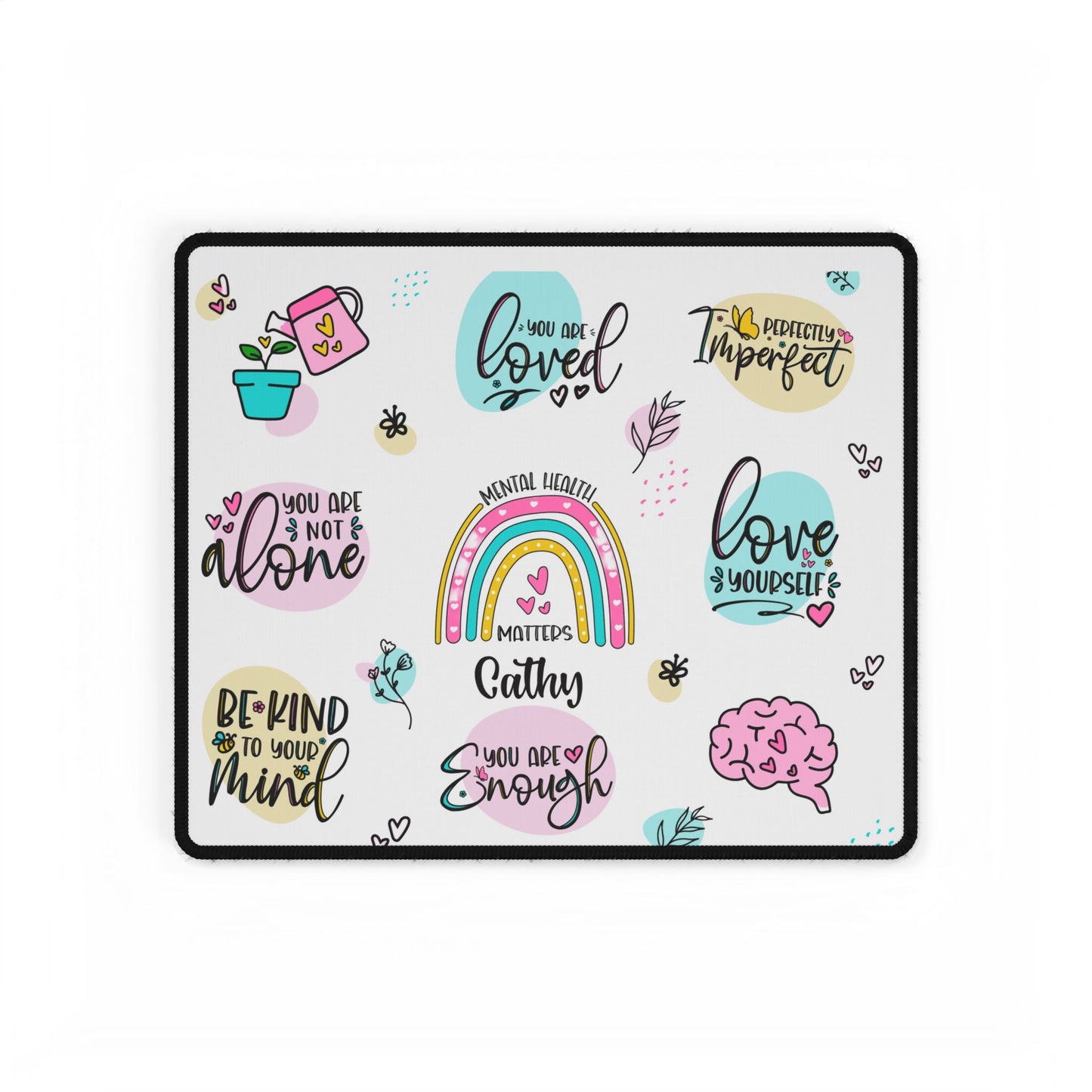 Be Kind to yourself affirmations -Customisable Mouse Pad (Rectangle)