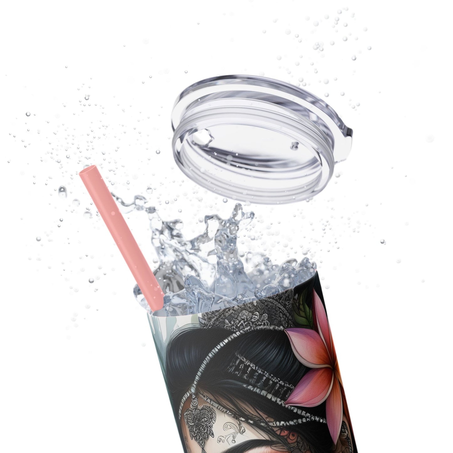 Healing is within your reach-Affirmation Art Skinny Tumbler - 20oz with Straw, Inspirational Quote