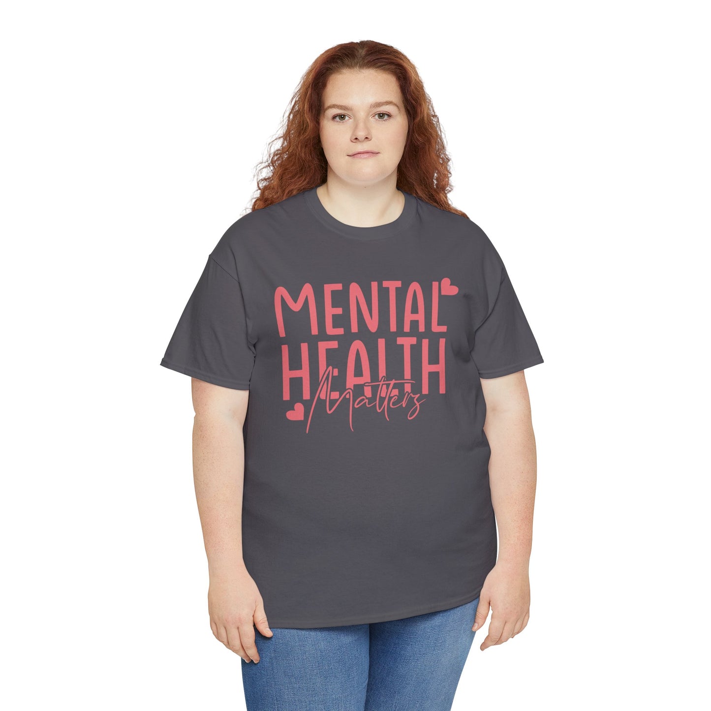 Mental Health Matters-Heart-Heavy Cotton Tee